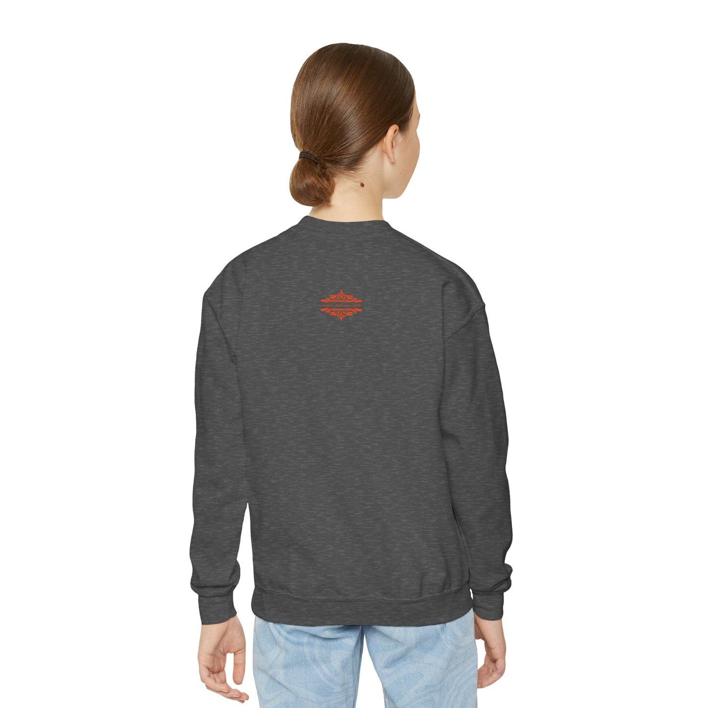 YOUTH SWEATSHIRT WITH FUN YELLOW HEARTS