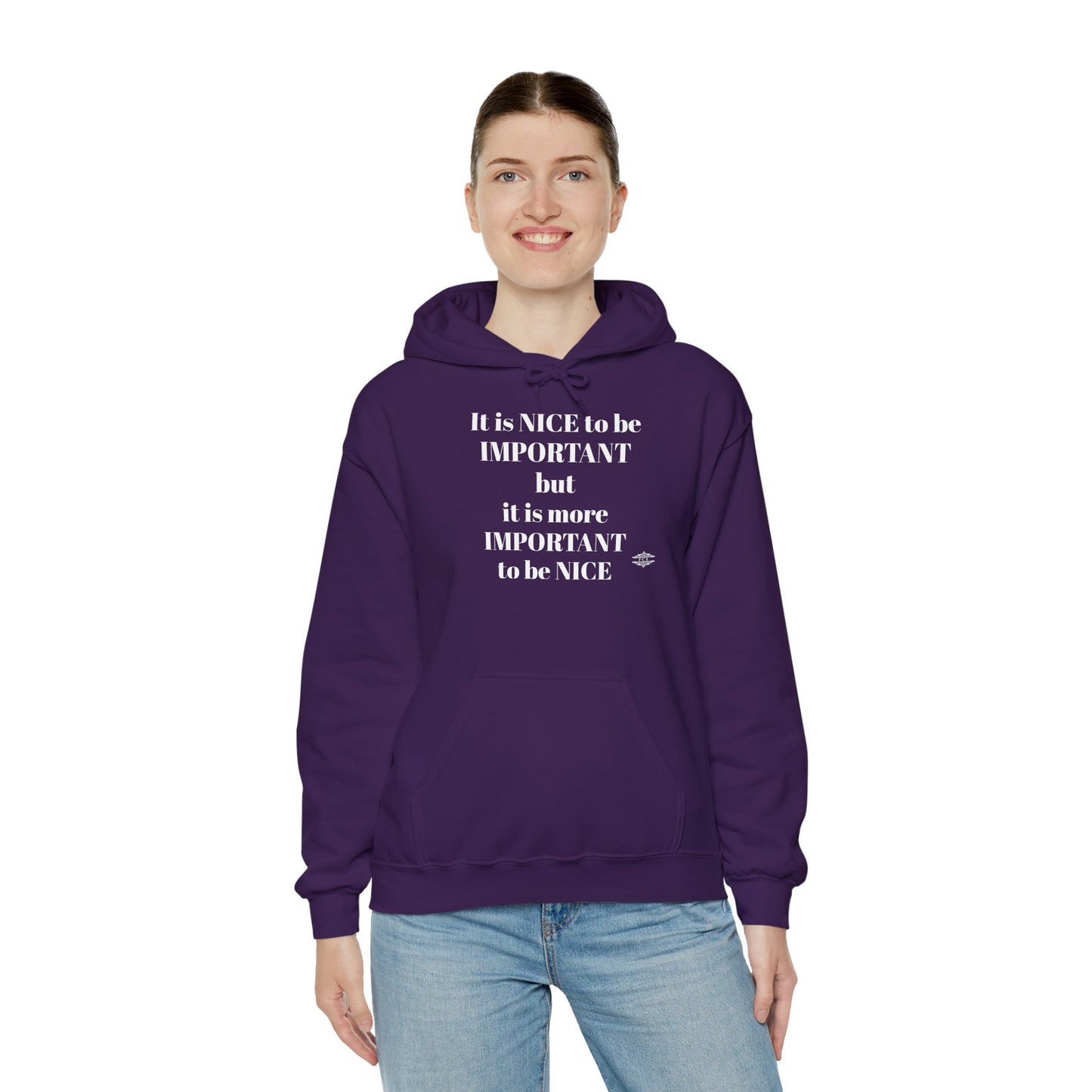 BE NICE HOODED SWEATSHIRT
