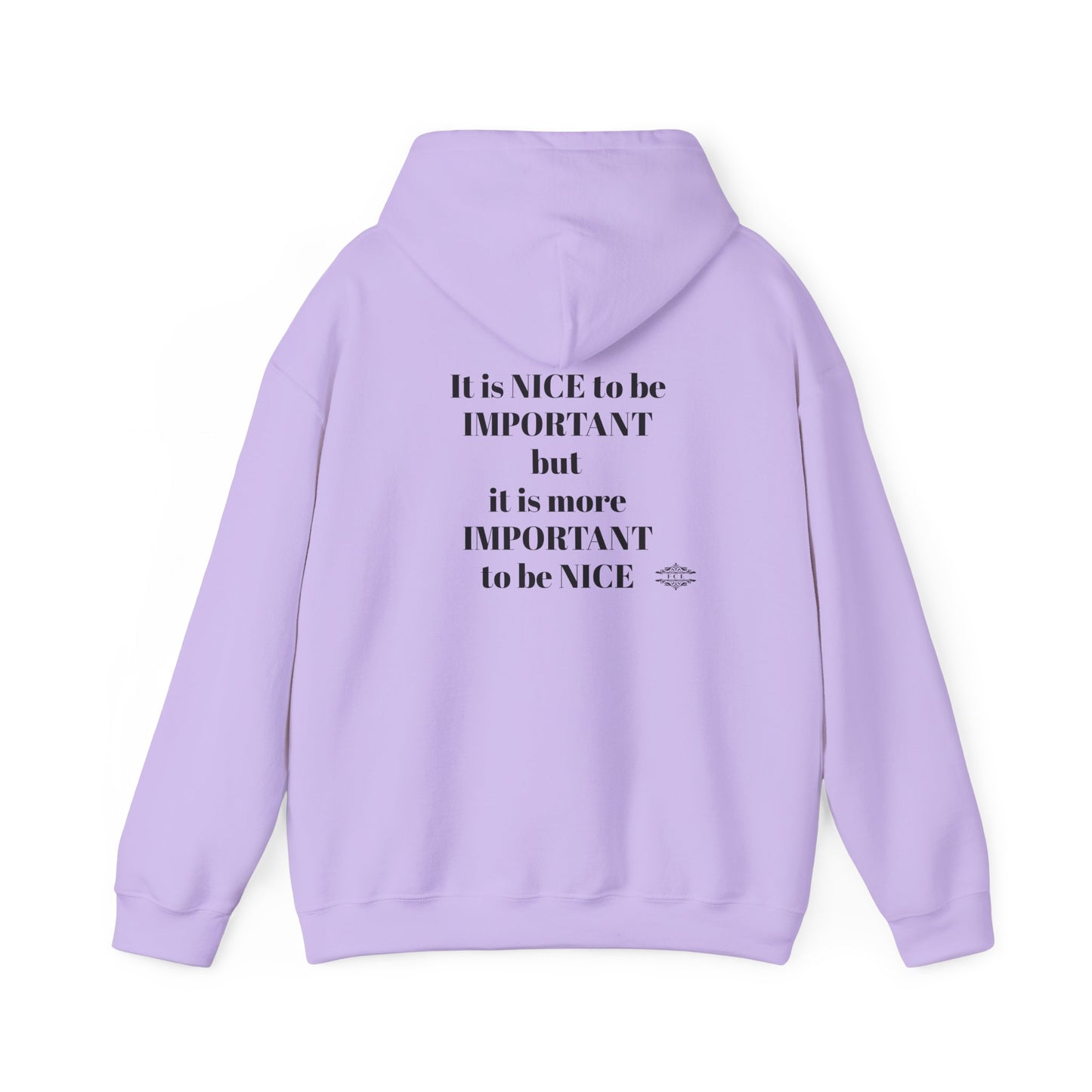 BE NICE HOODED SWEATSHIRT