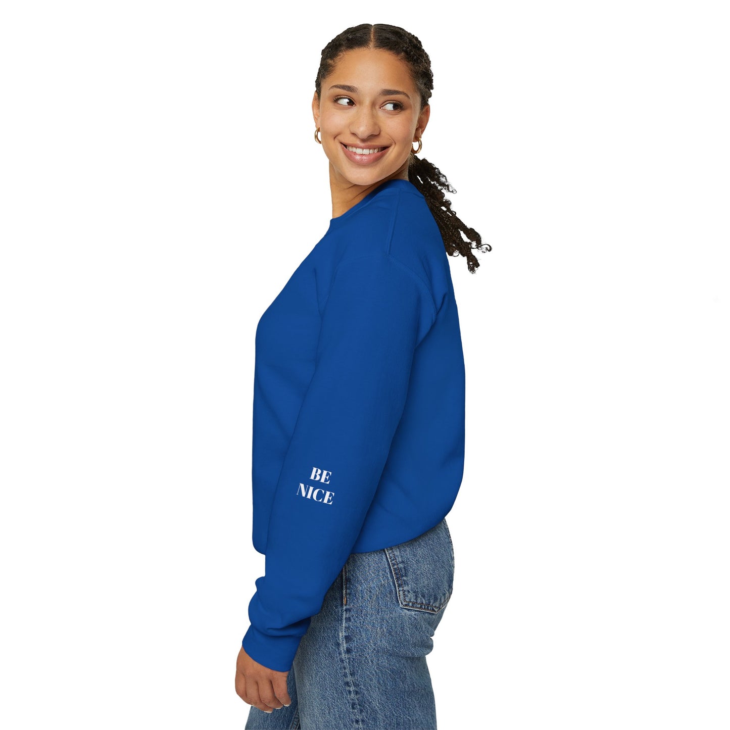 BE NICE CREWNECK SWEATSHIRT DARK COLORS