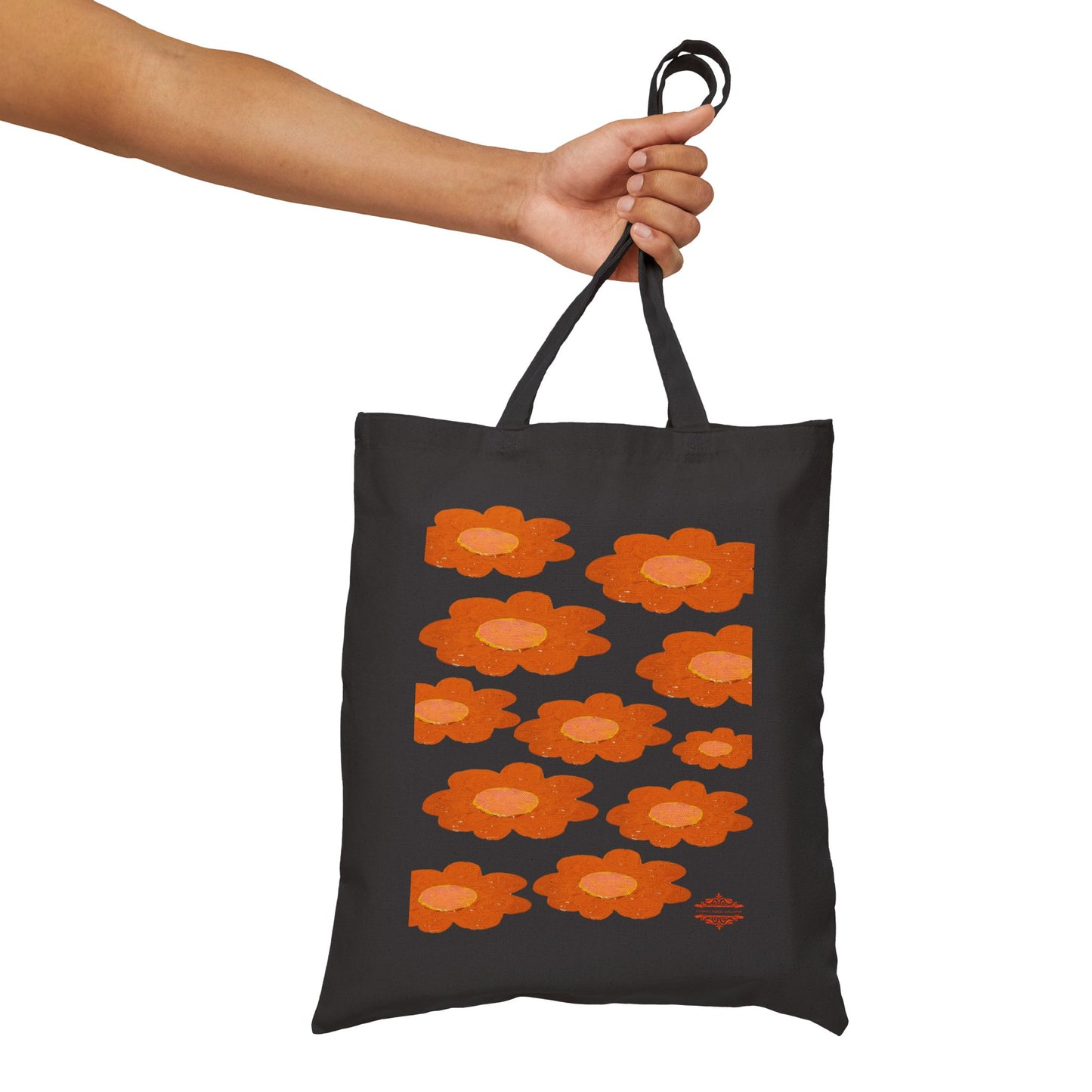 ECO-FRIENDLY VINTAGE FLORAL CANVAS TOTE BAG