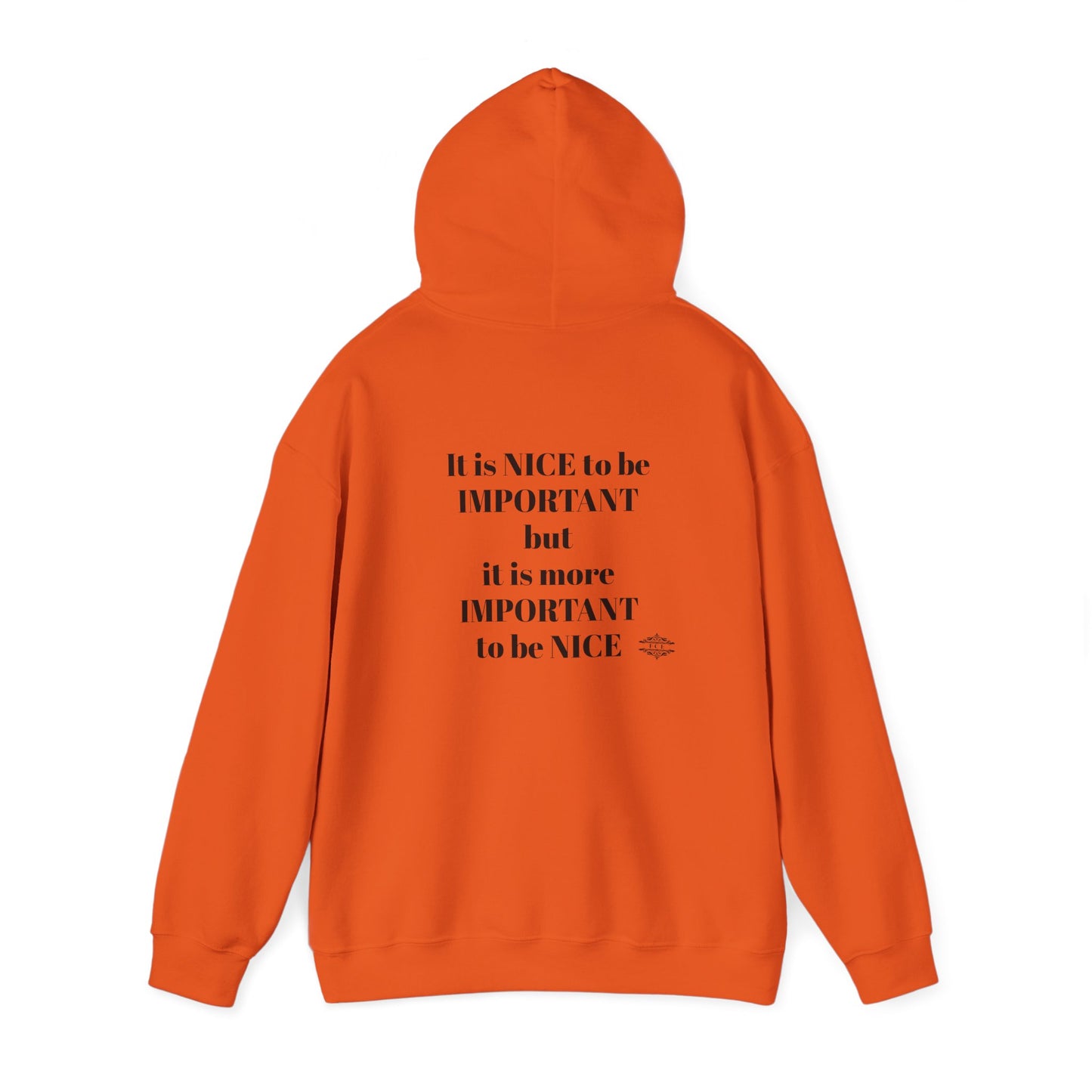 BE NICE HOODED SWEATSHIRT