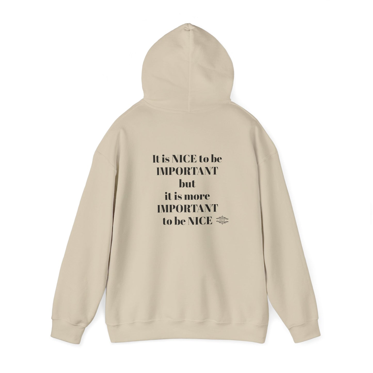 BE NICE HOODED SWEATSHIRT