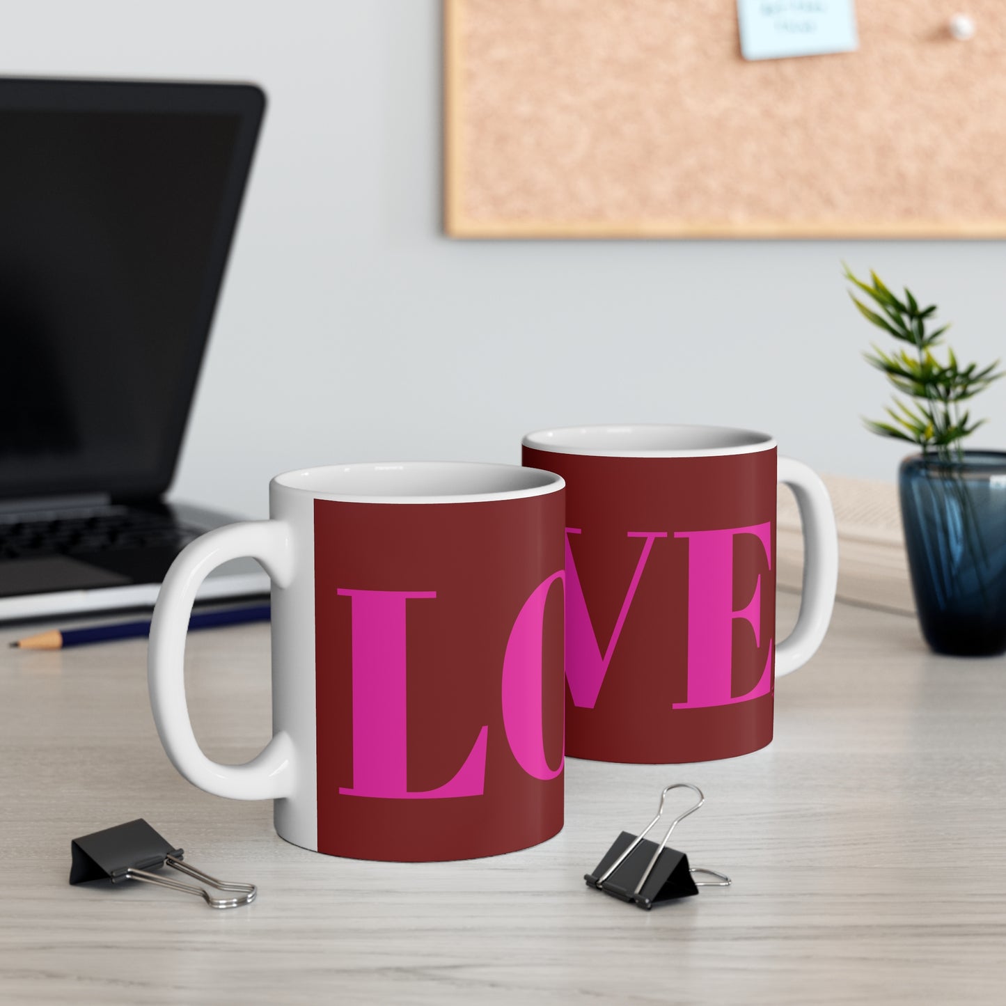 BRIGHT PINK LOVE MUG