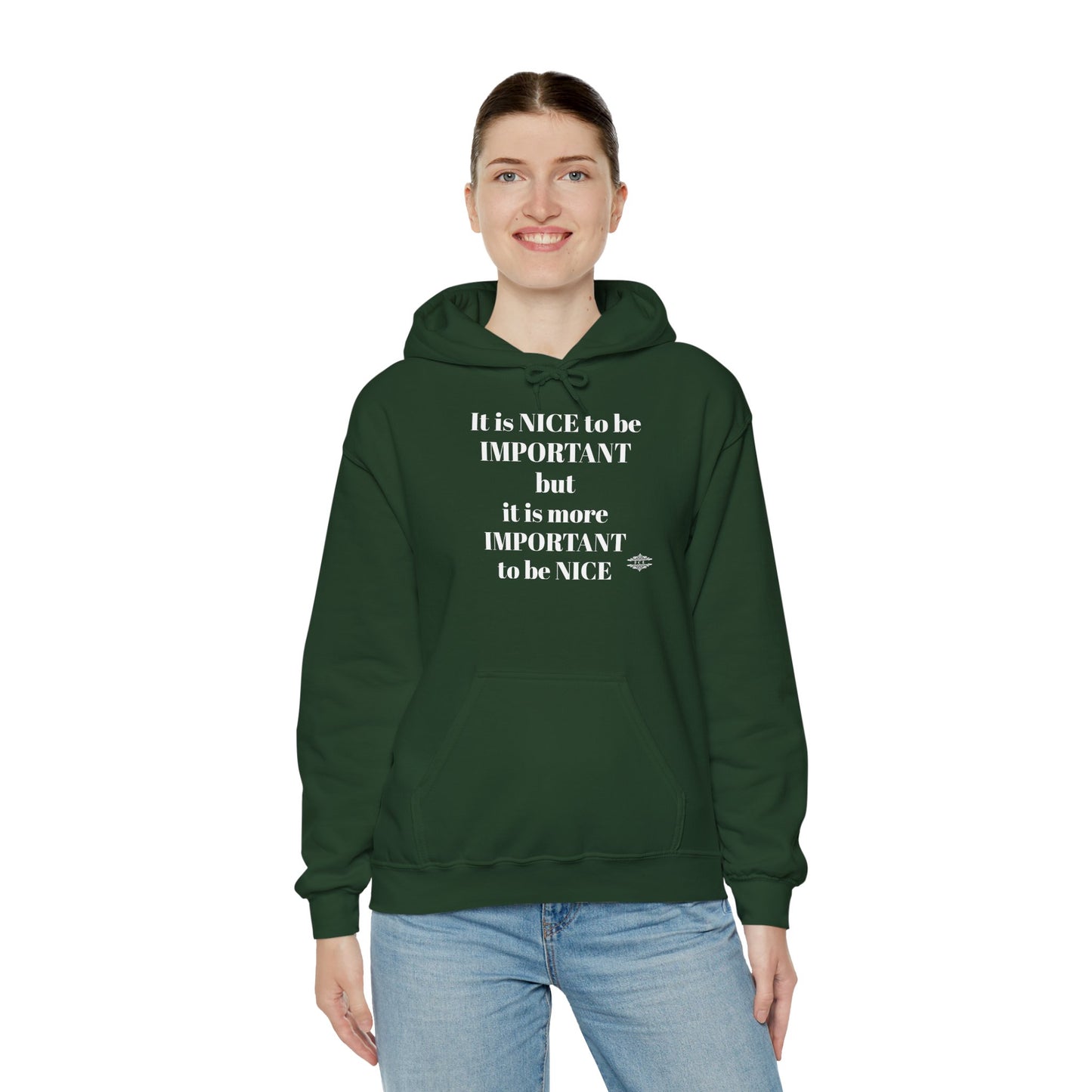 BE NICE HOODED SWEATSHIRT