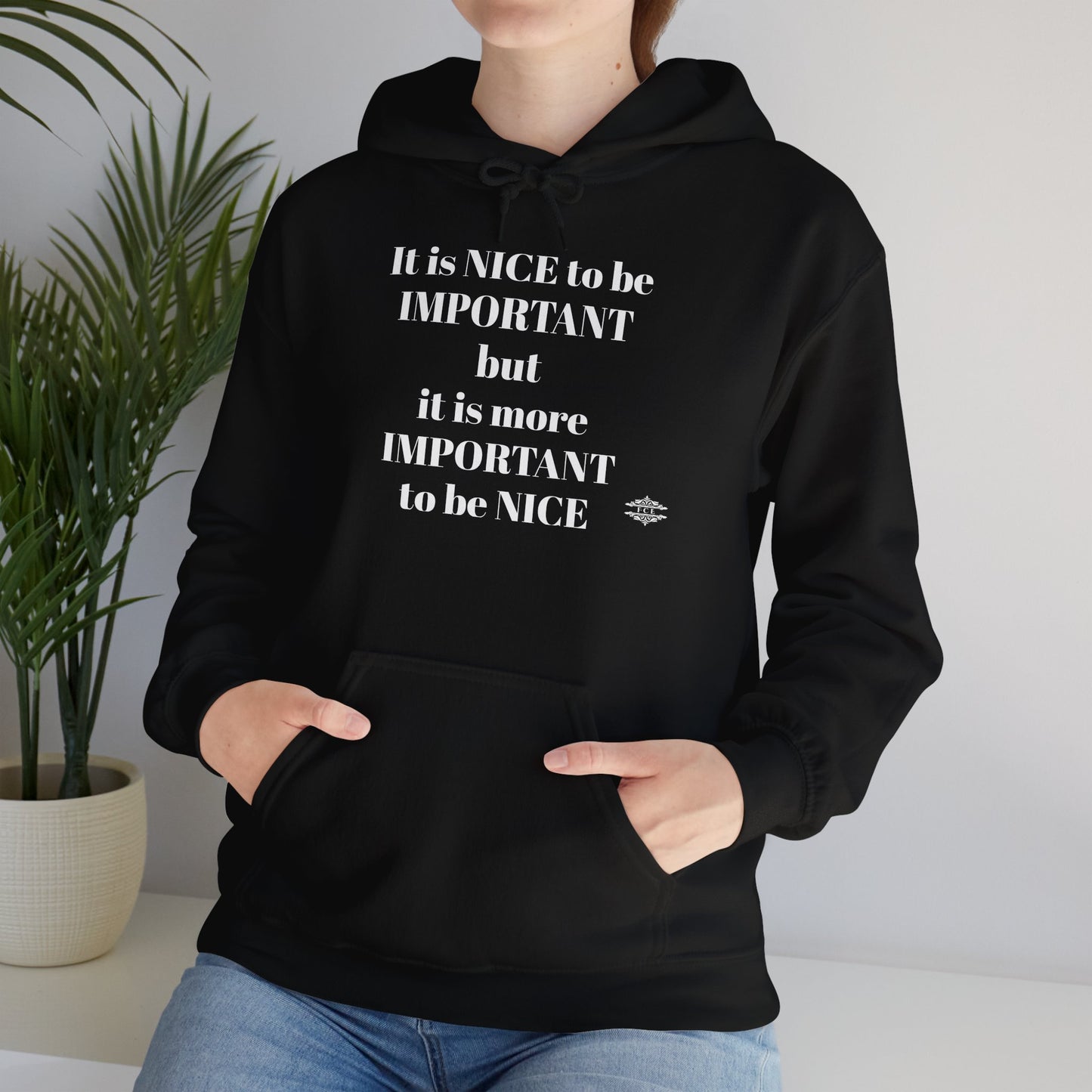BE NICE HOODED SWEATSHIRT