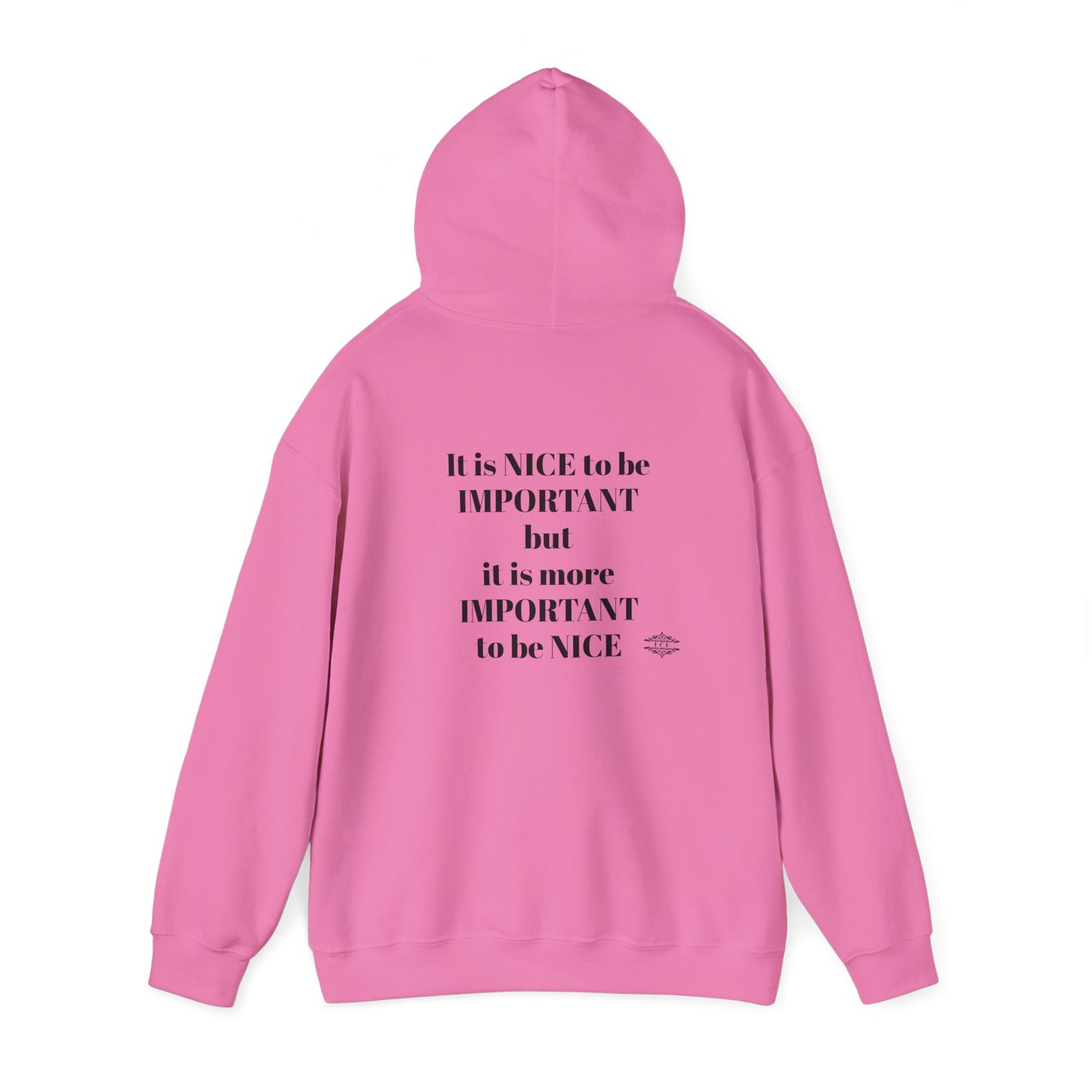 BE NICE HOODED SWEATSHIRT