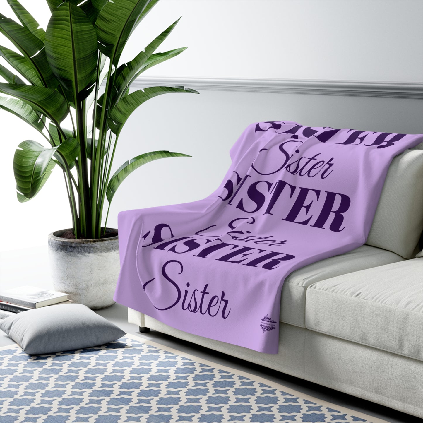 SISTER SHERPA FLEECE BLANKET