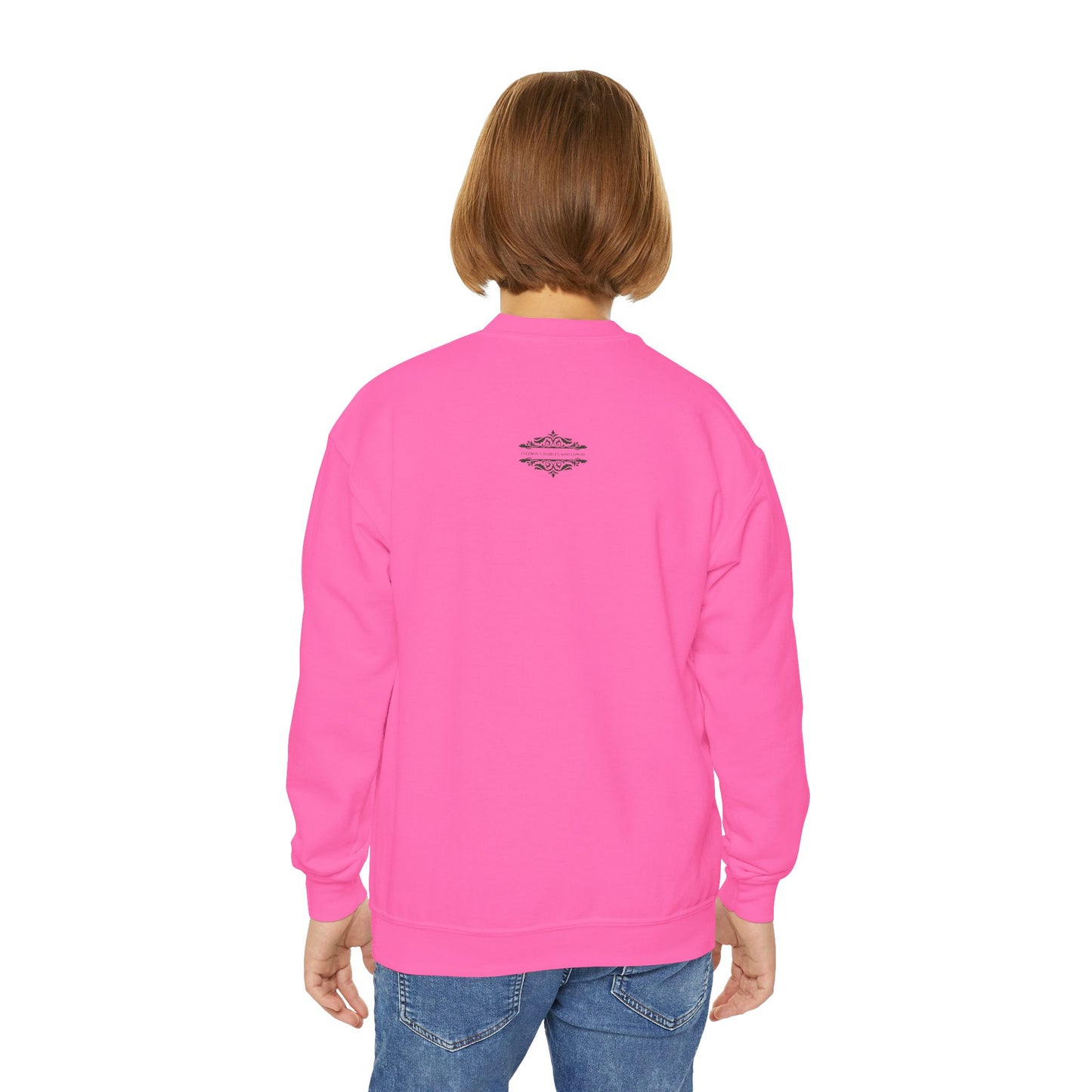 YOUTH SWEATSHIRT WITH FUN YELLOW HEARTS