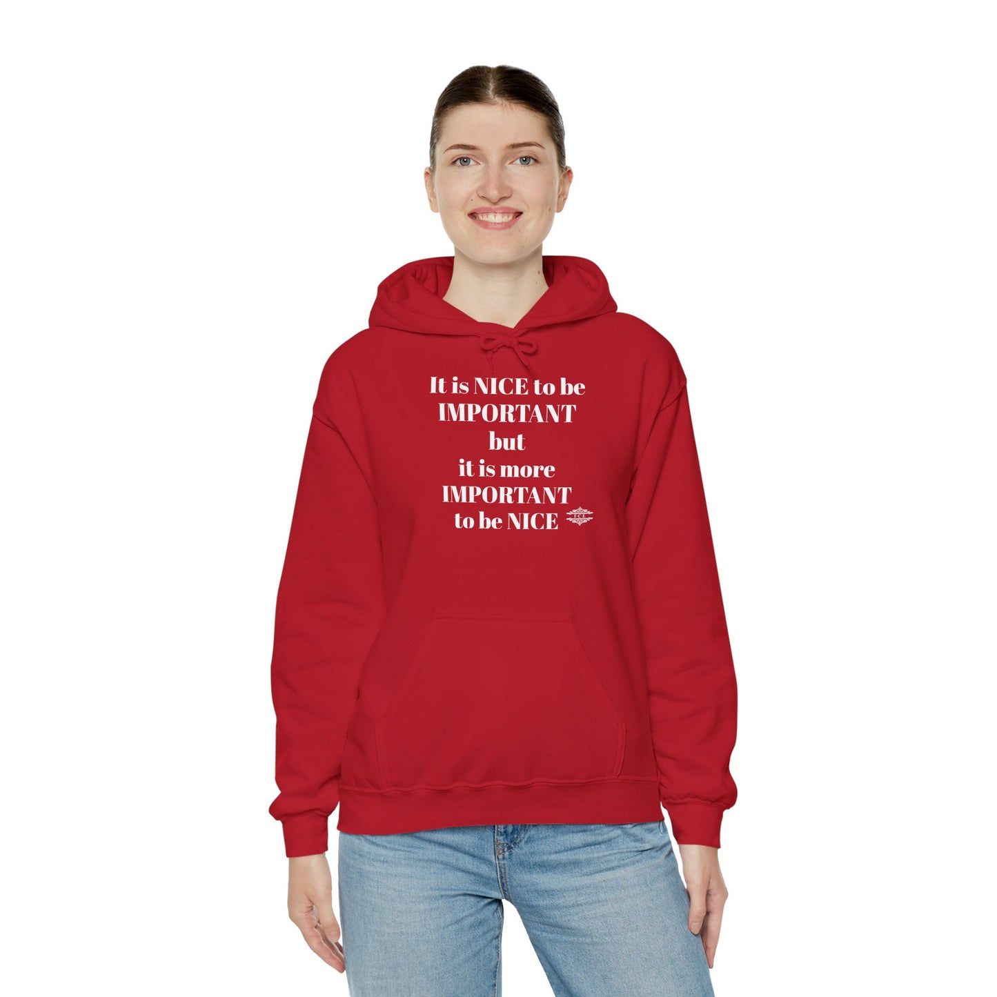 BE NICE HOODED SWEATSHIRT