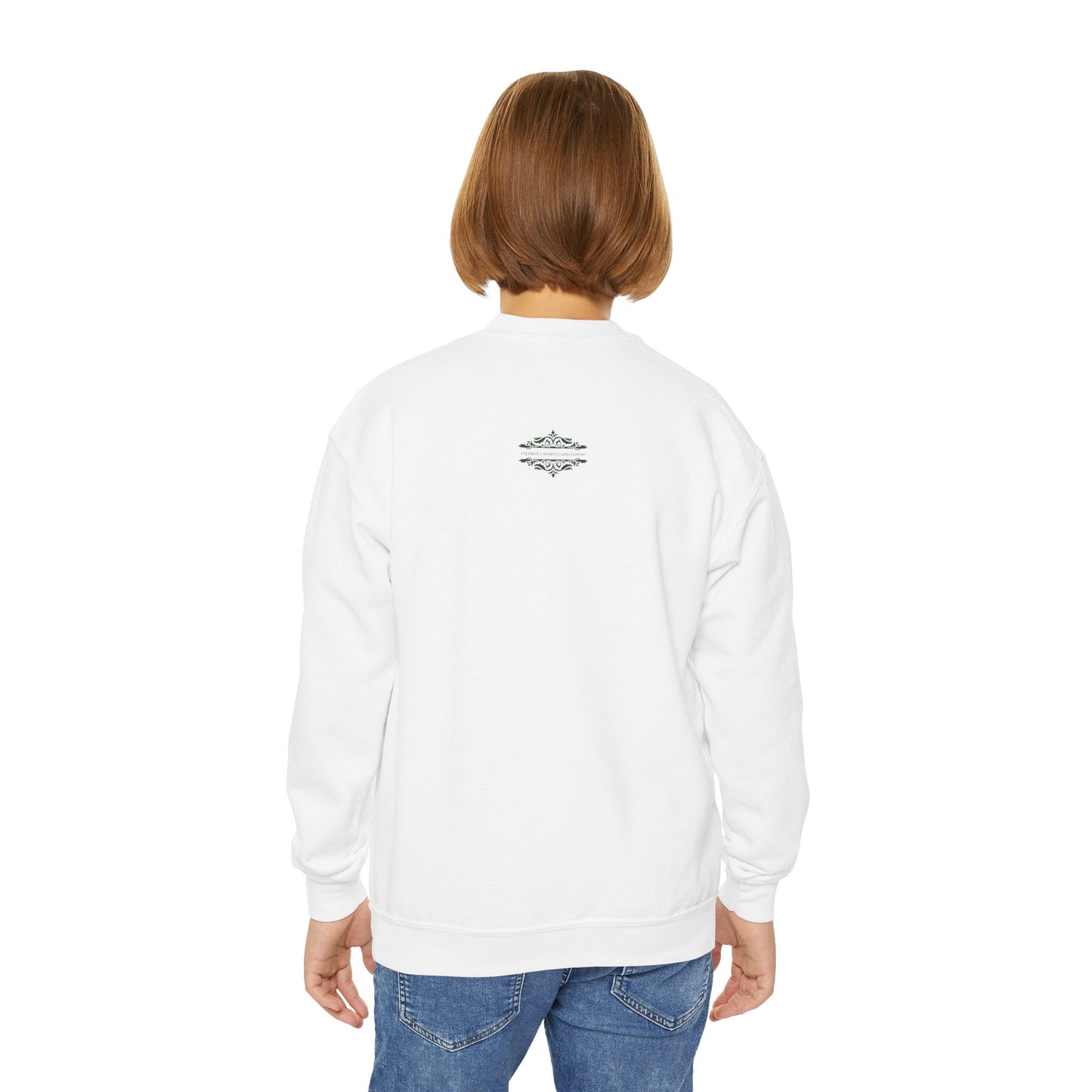 YOUTH SWEATSHIRT WITH FUN YELLOW HEARTS