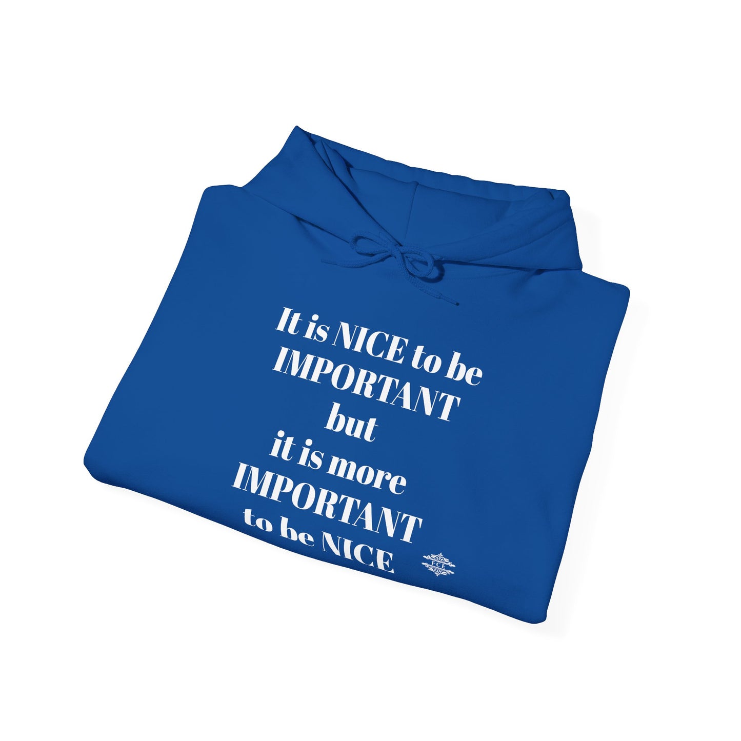 BE NICE HOODED SWEATSHIRT