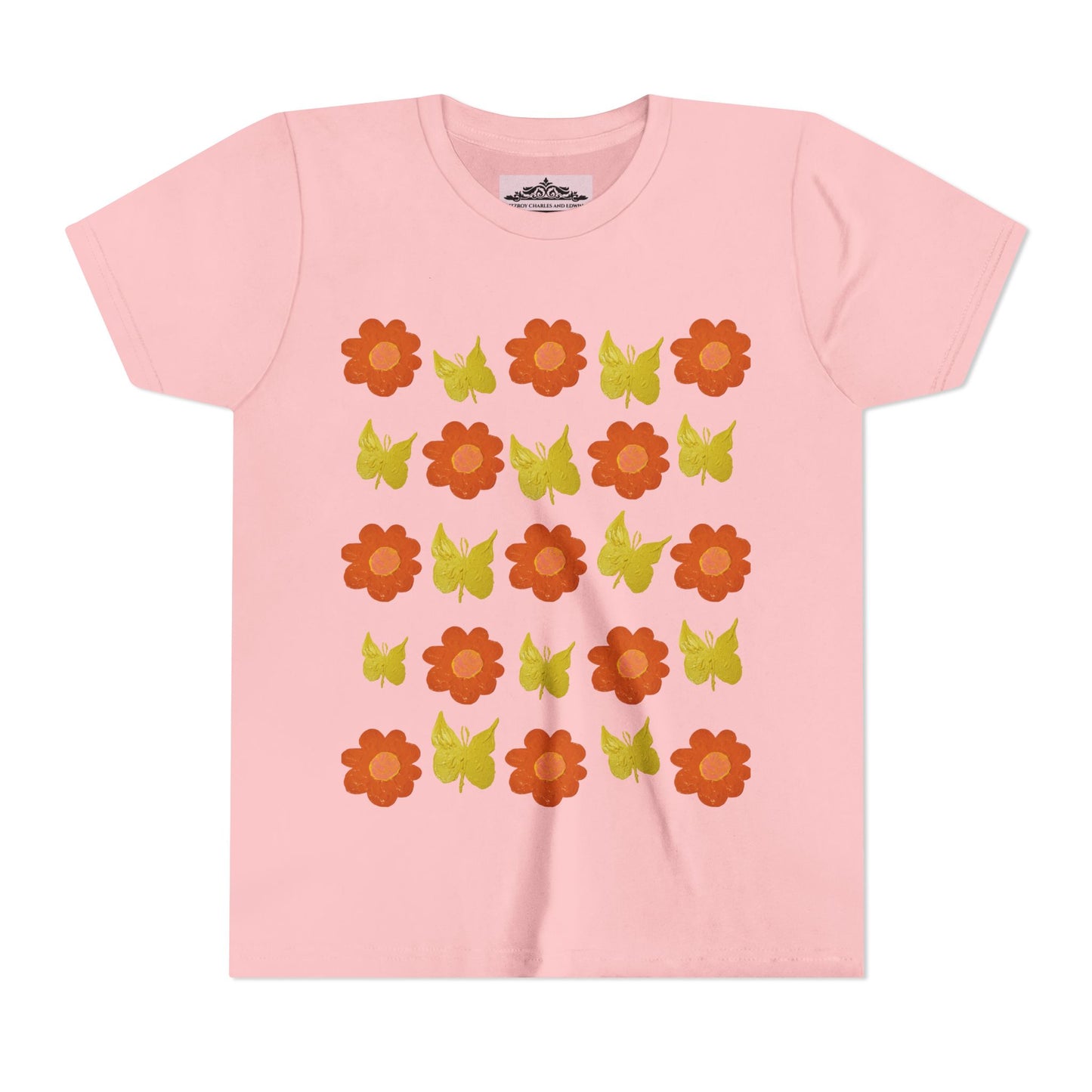 FLOWER AND BUTTERFLY TEE SHIRT
