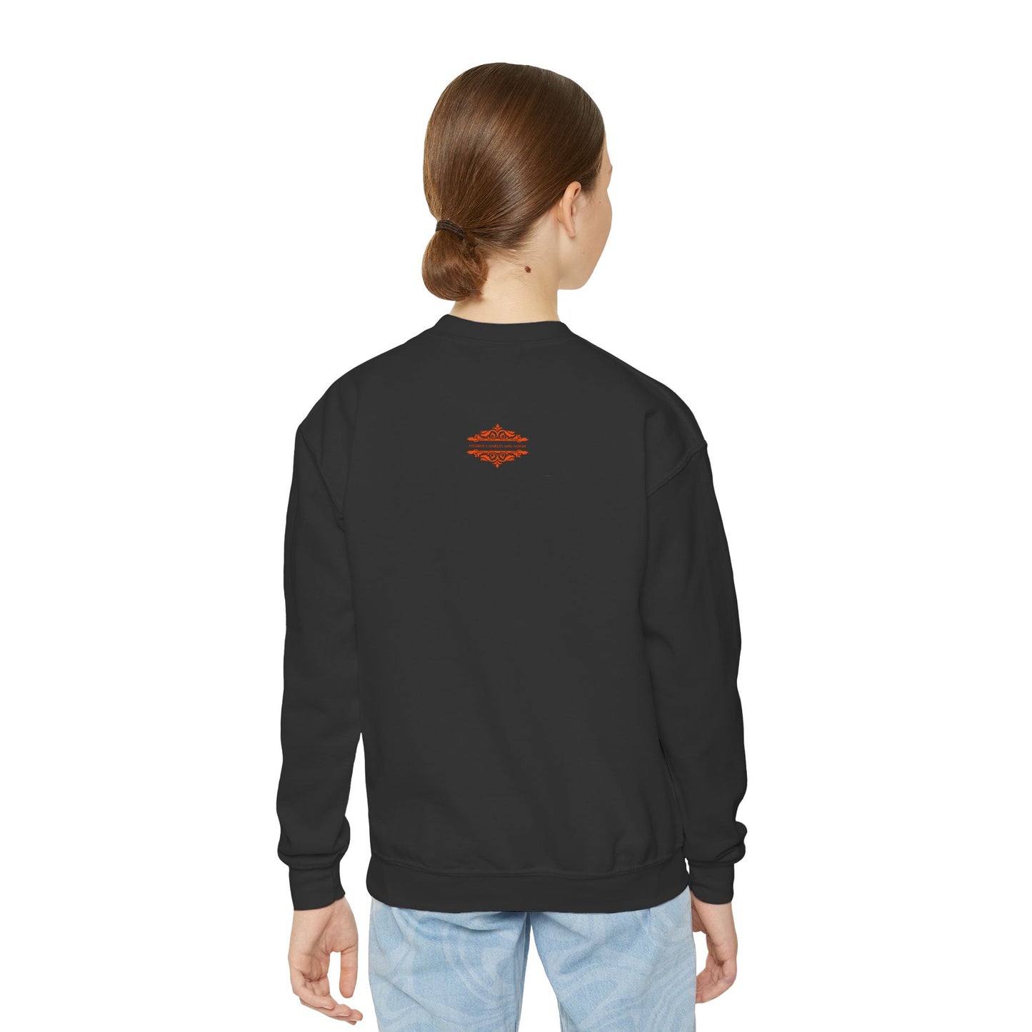YOUTH SWEATSHIRT WITH FUN YELLOW HEARTS