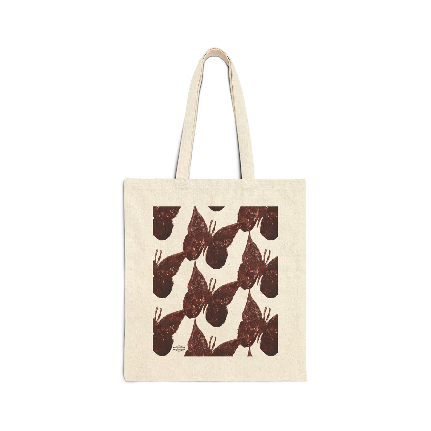 BUTTERFLIES COTTON CANVAS TOTE BAG