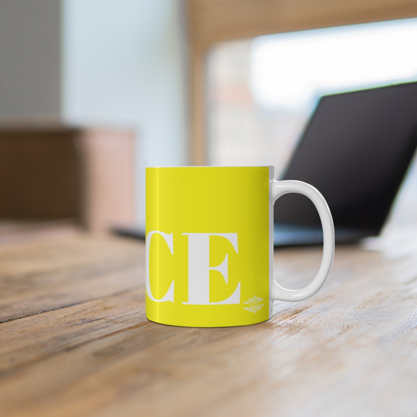 YELLOW PEACE MUG