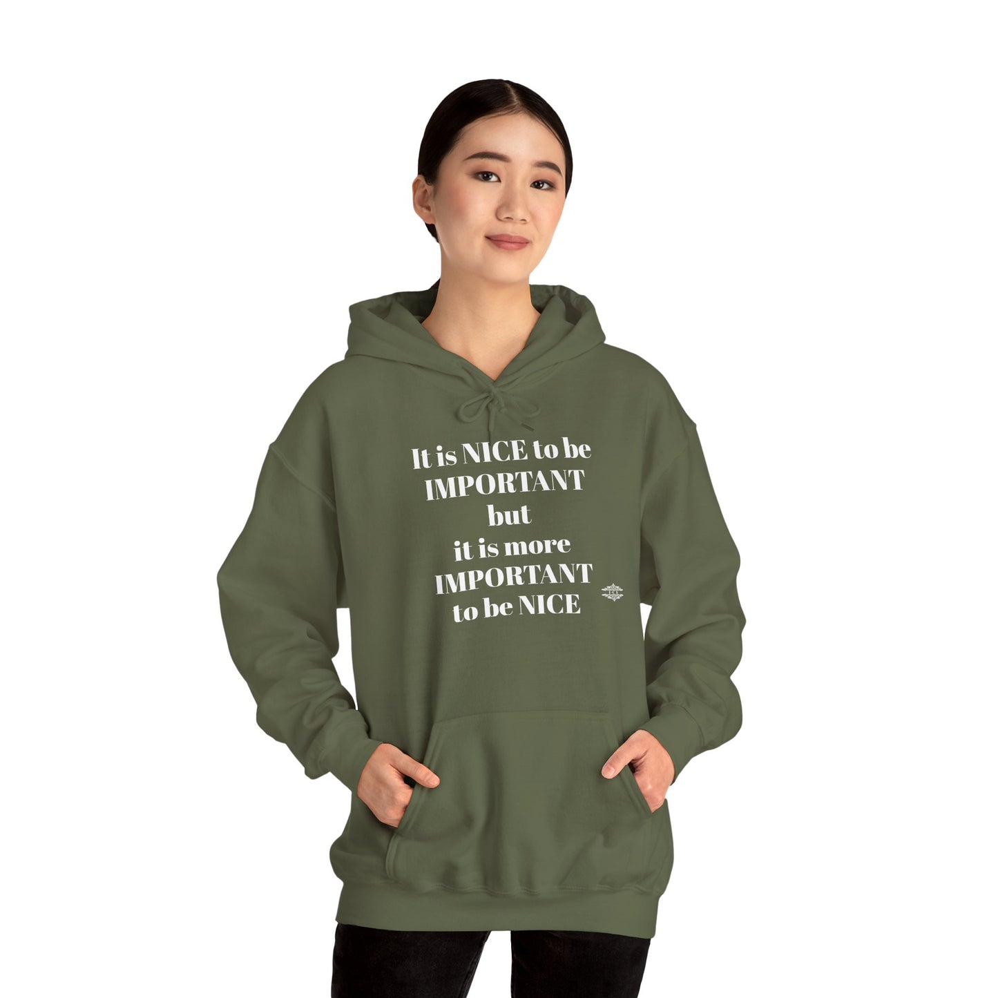 BE NICE HOODED SWEATSHIRT