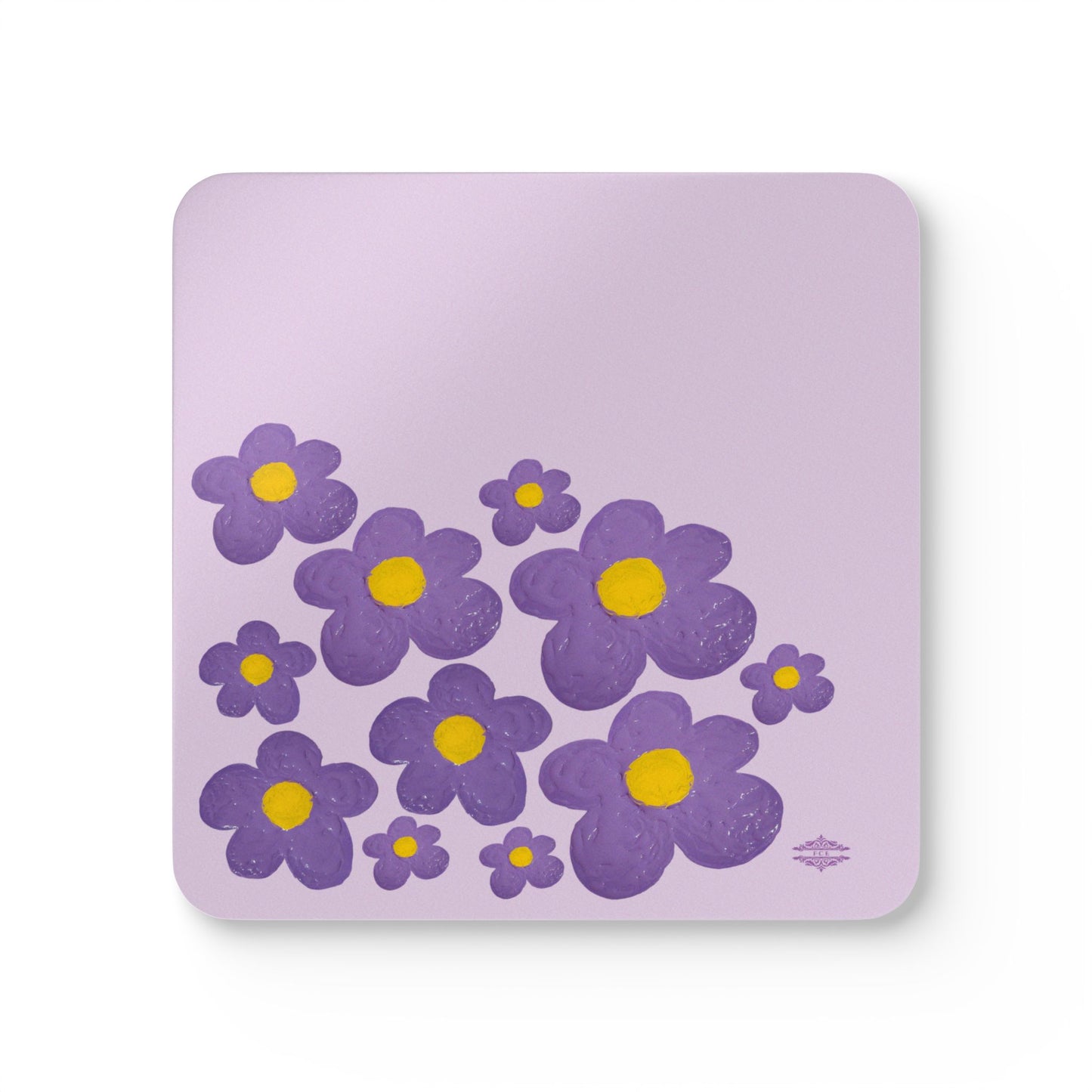 LAVENDER CORKWOOD COASTER SET