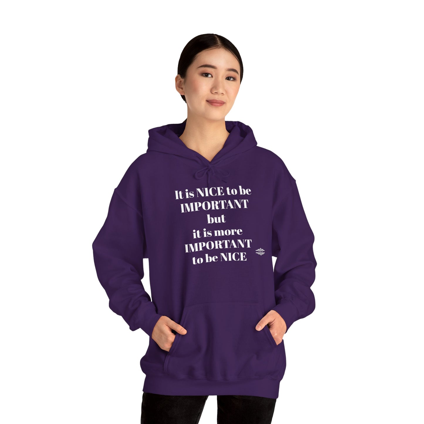 BE NICE HOODED SWEATSHIRT
