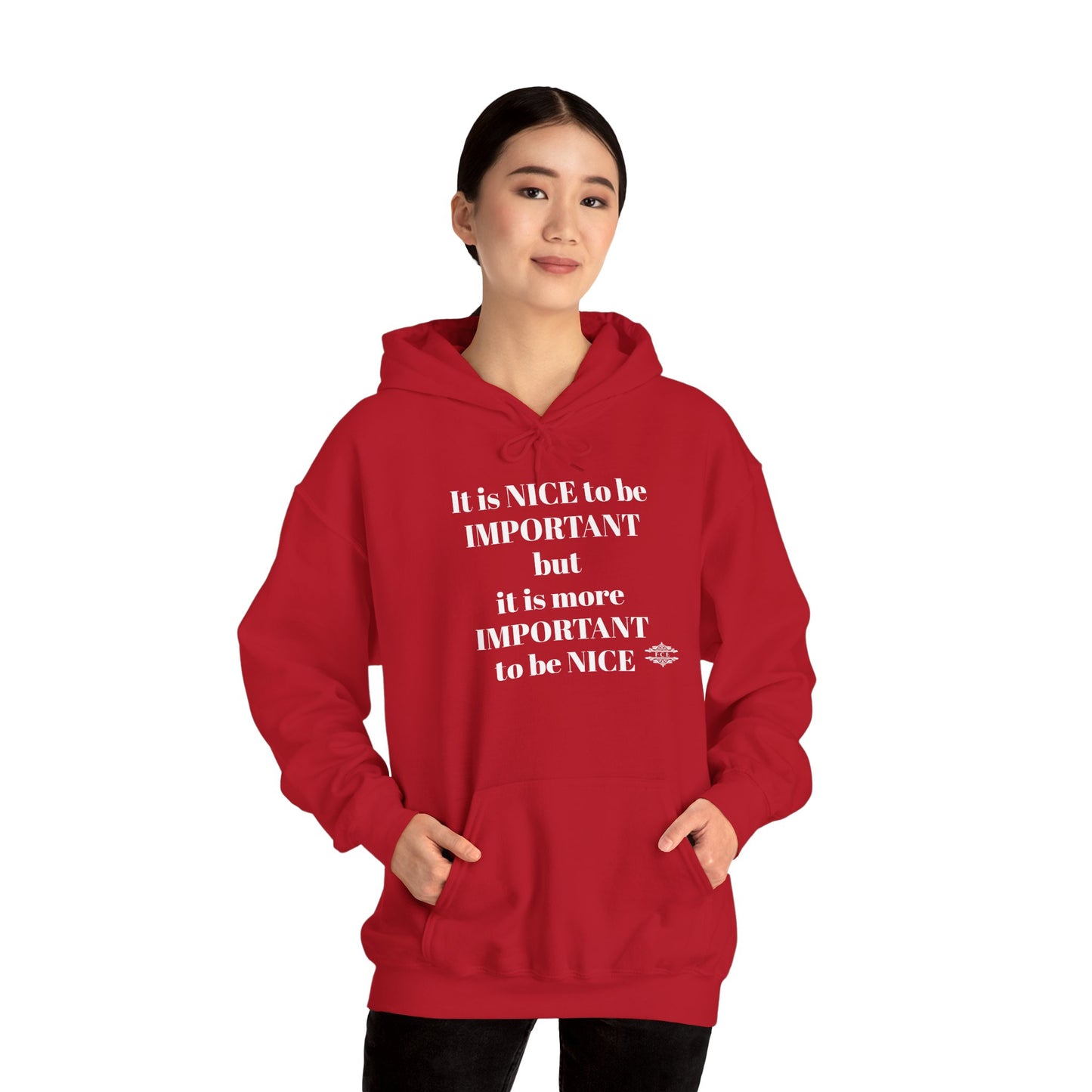 BE NICE HOODED SWEATSHIRT