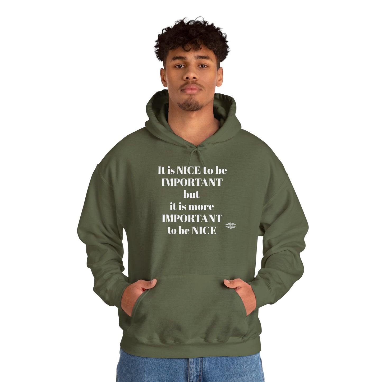 BE NICE HOODED SWEATSHIRT