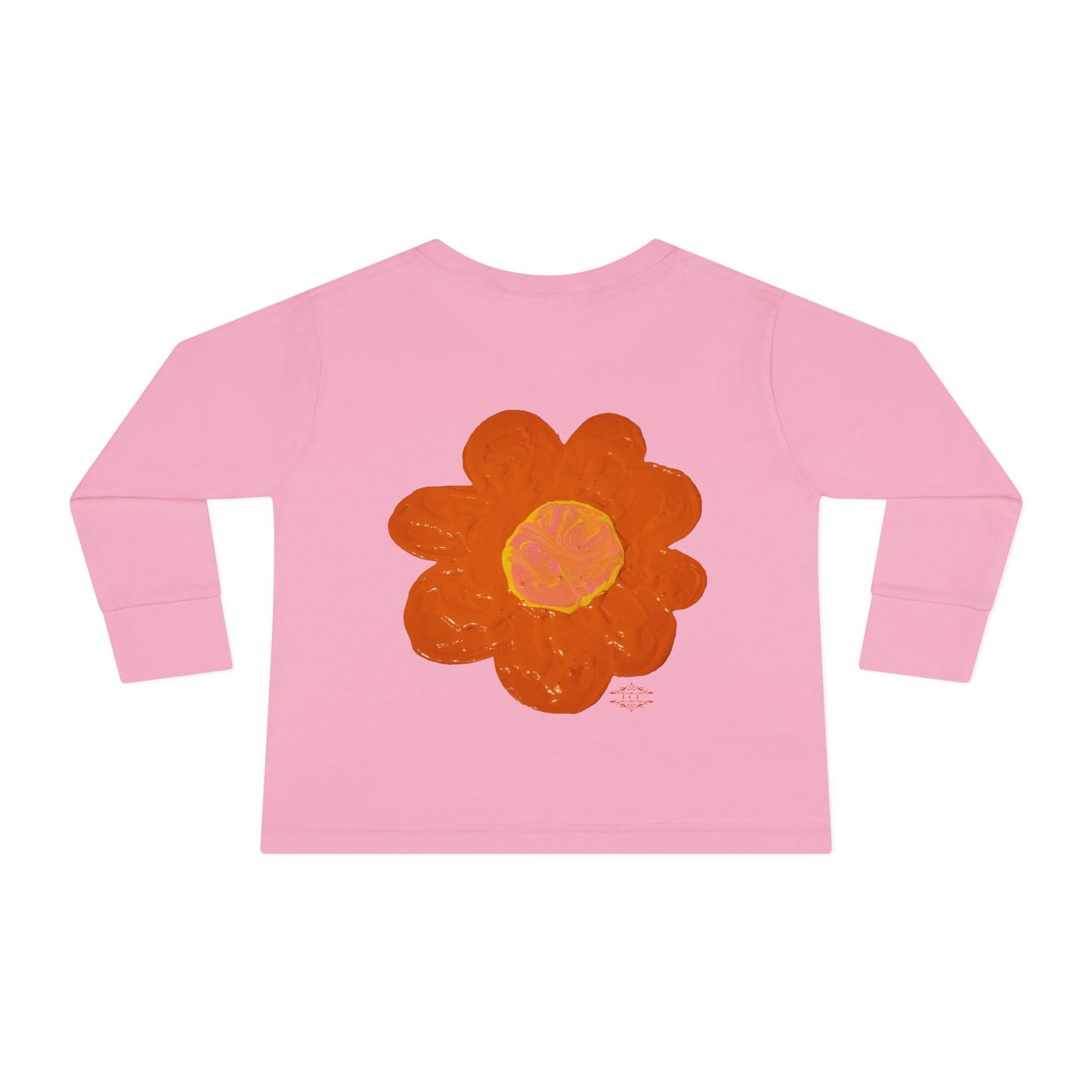 BIG ORANGE FLOWER TODDLER LONG SLEEVE TEE