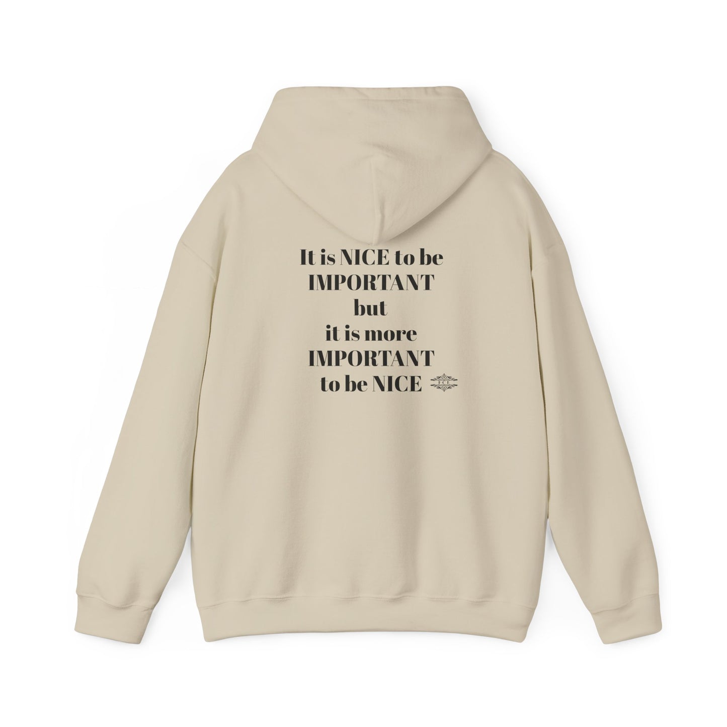 BE NICE HOODED SWEATSHIRT