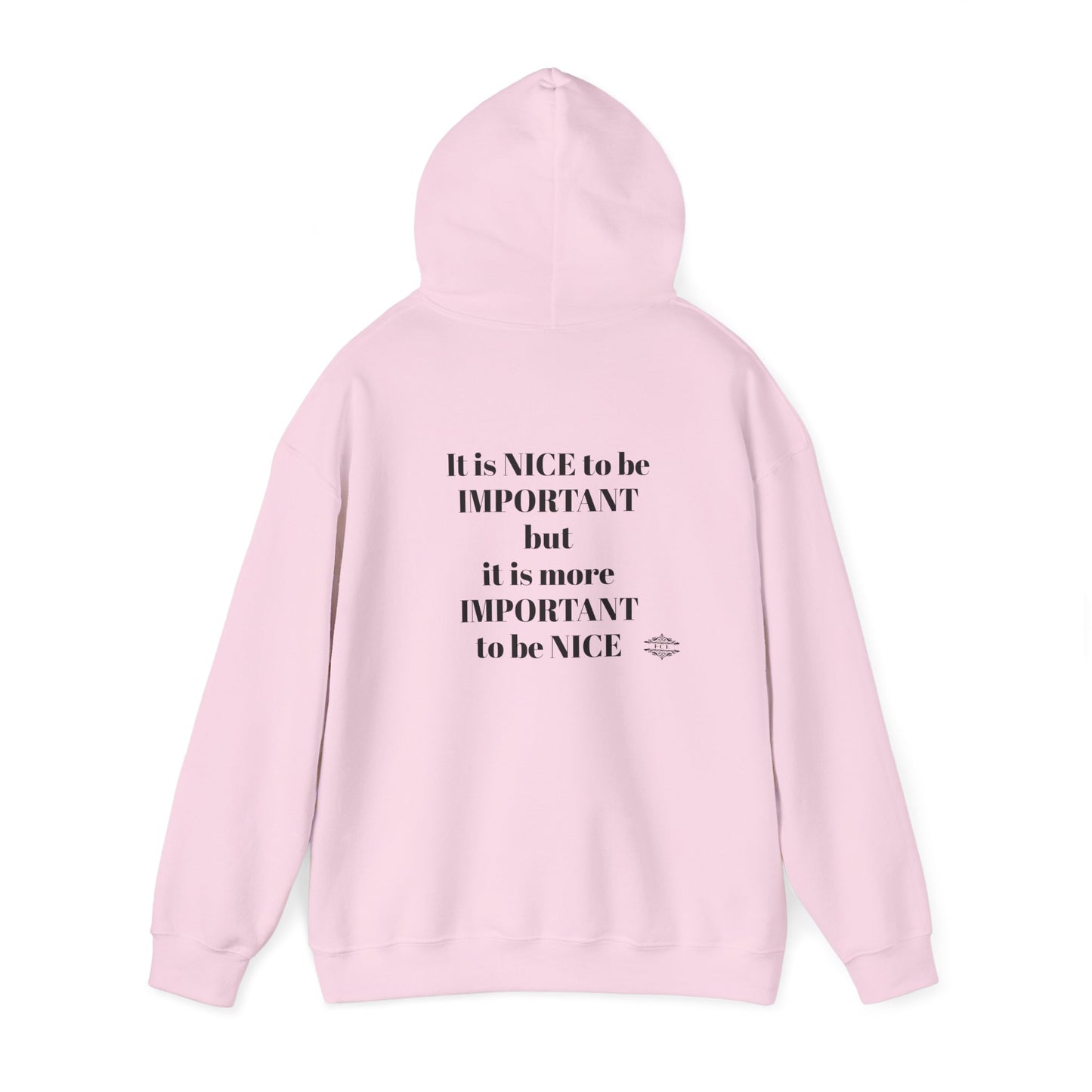 BE NICE HOODED SWEATSHIRT