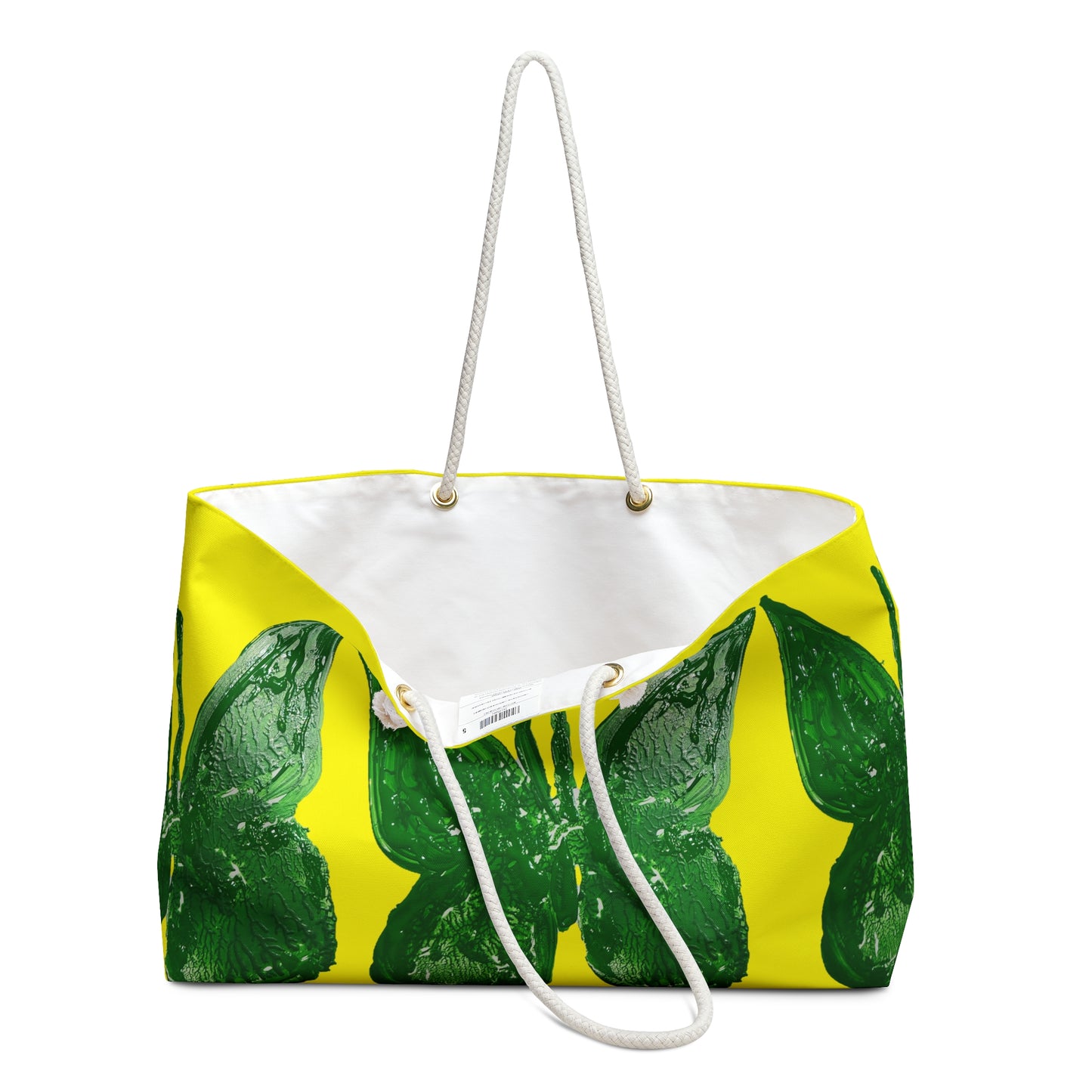 LARGE YELLOW WEEKENDER TOTE BAG