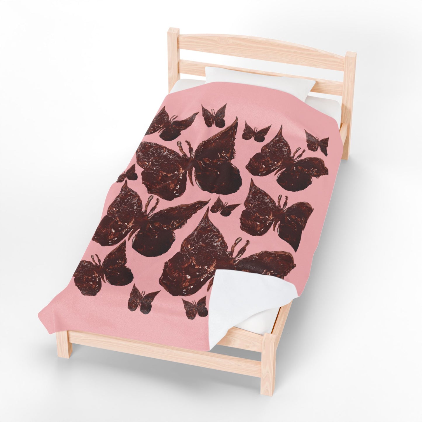 ROSE PINK VELVETEEN PLUSH BLANKET