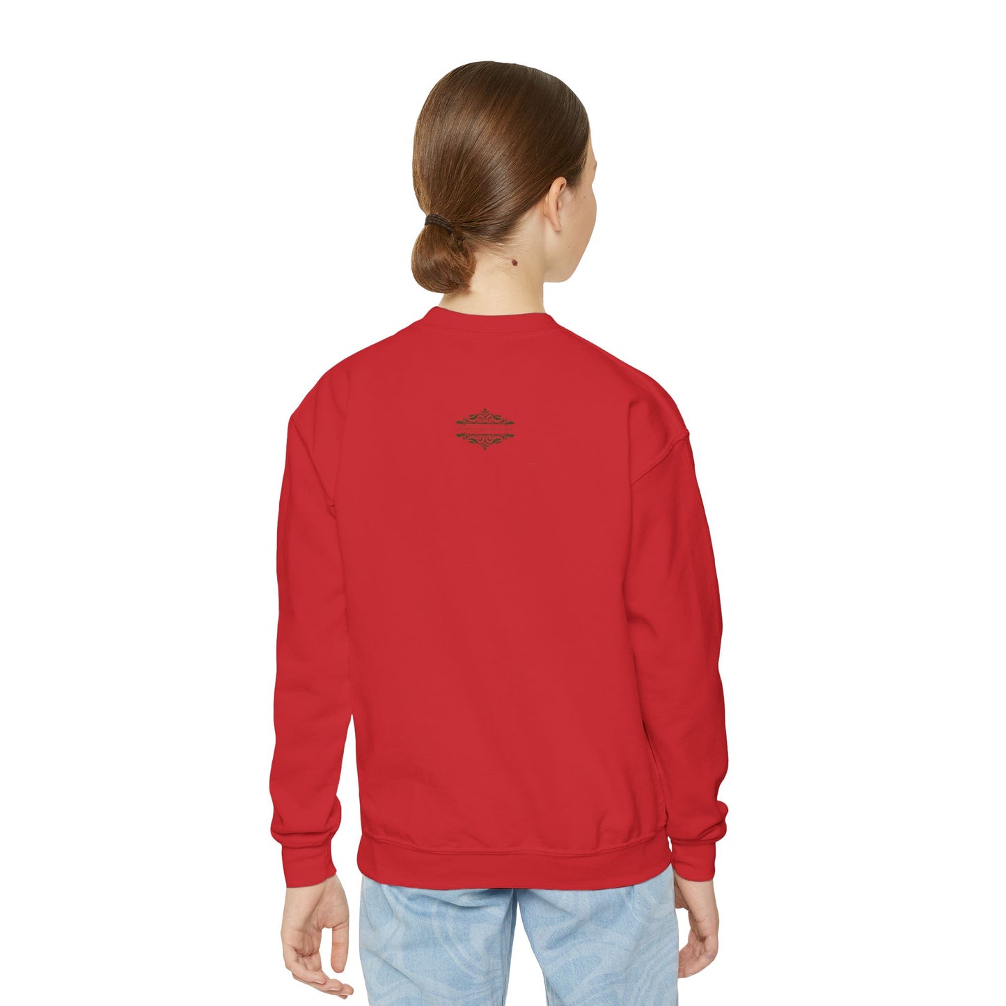 YOUTH SWEATSHIRT WITH FUN YELLOW HEARTS
