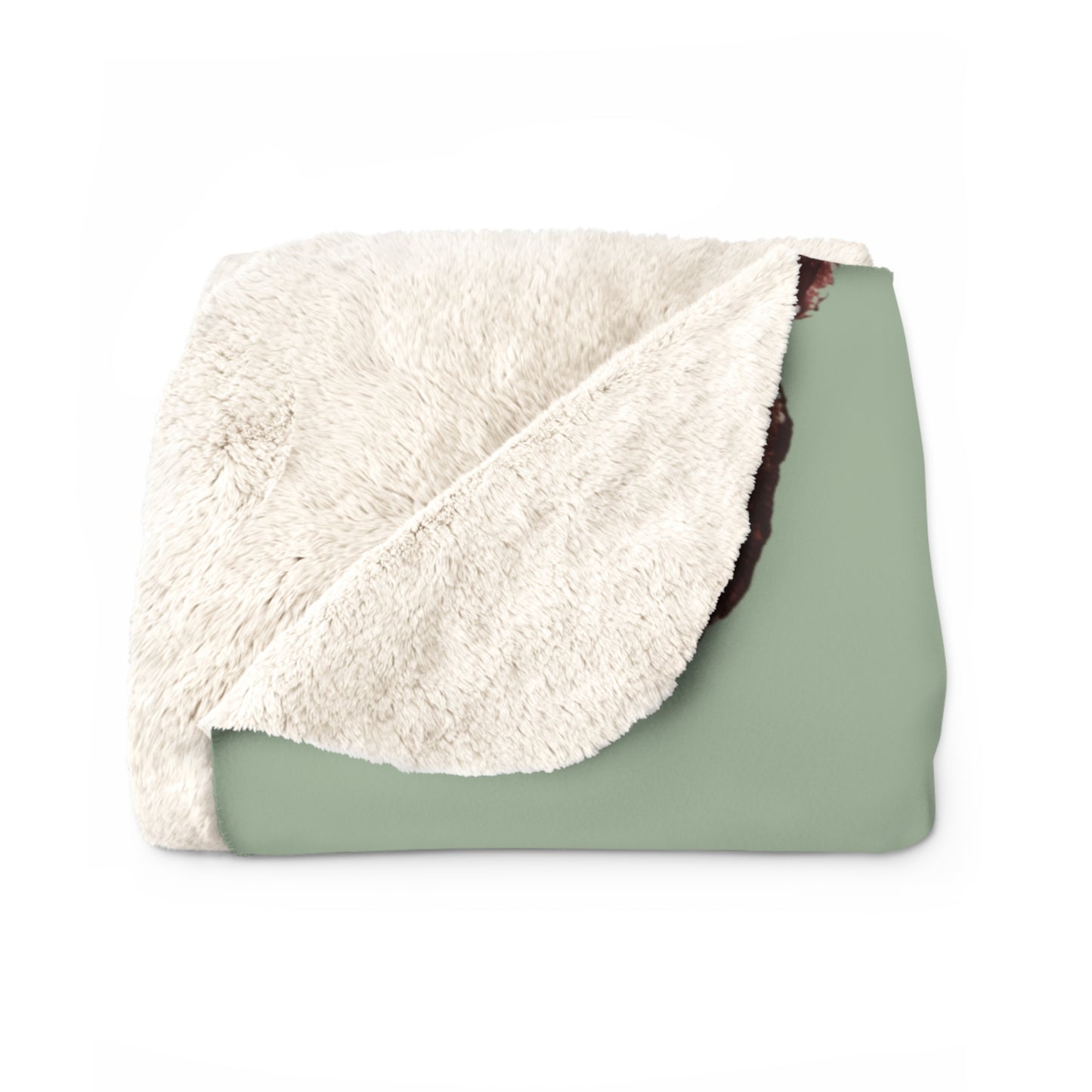 SAGE GREEN SHERPA FLEECE BLANKET