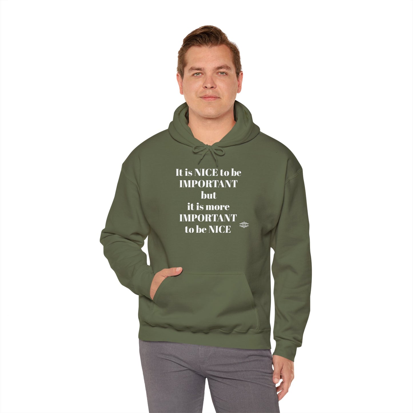 BE NICE HOODED SWEATSHIRT