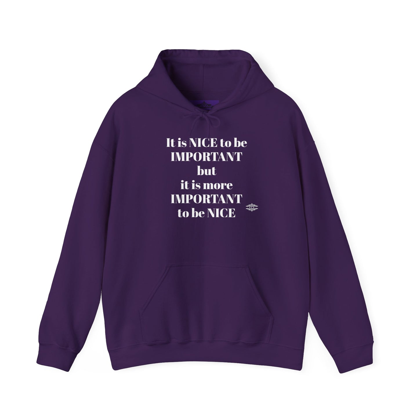 BE NICE HOODED SWEATSHIRT