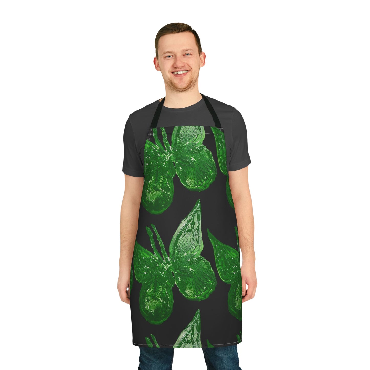 GREEN BUTTERFLIES APRON