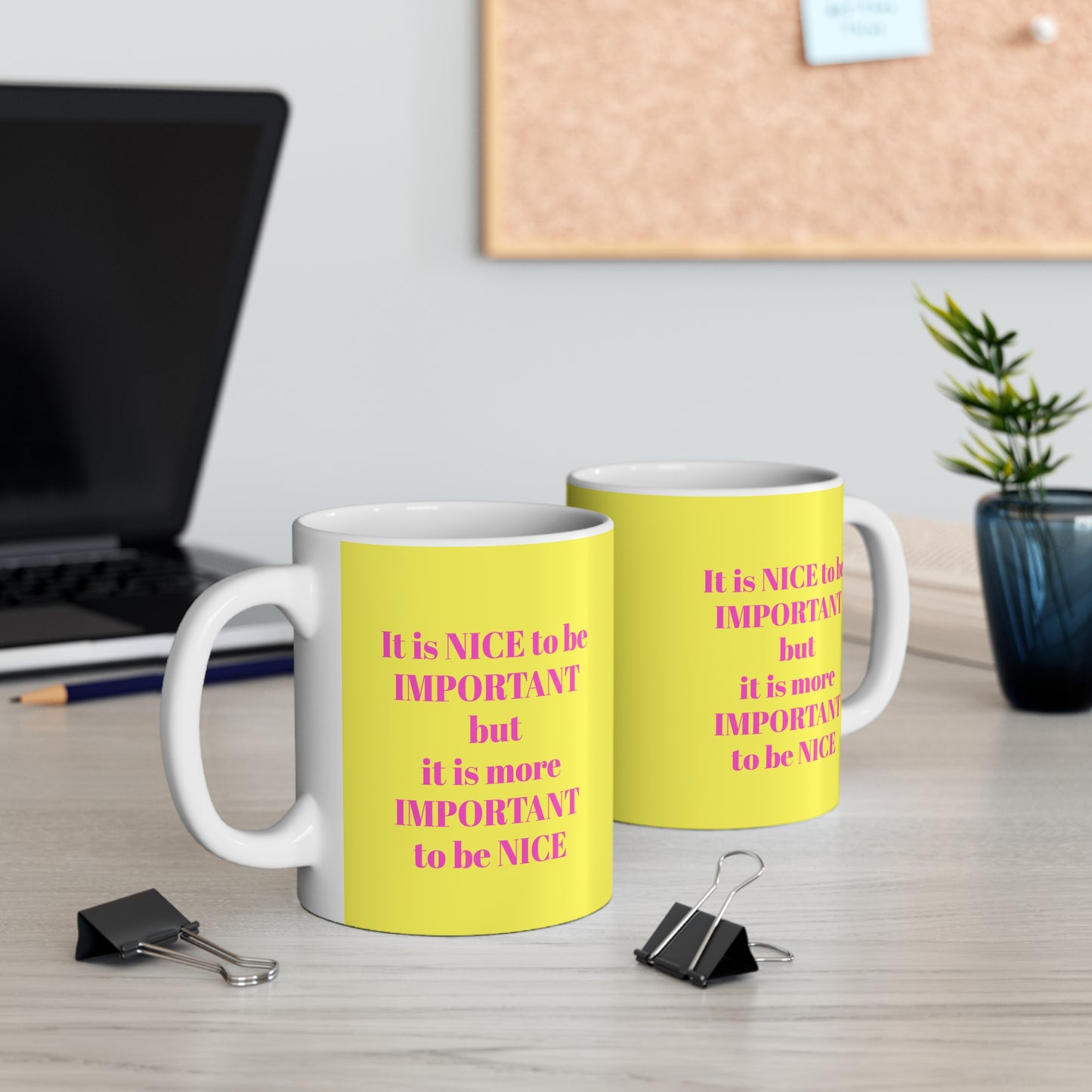 YELLOW BE NICE MUG