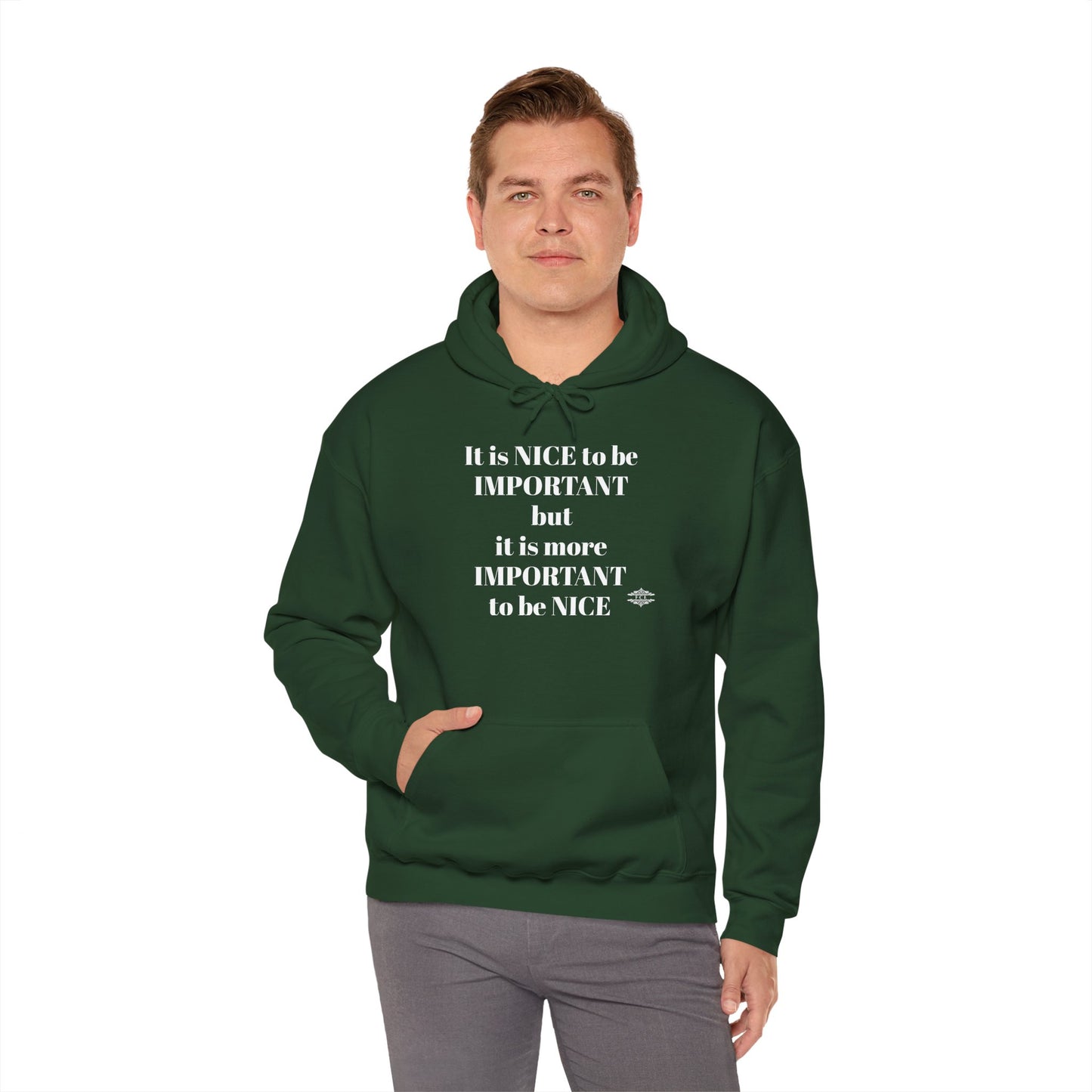 BE NICE HOODED SWEATSHIRT