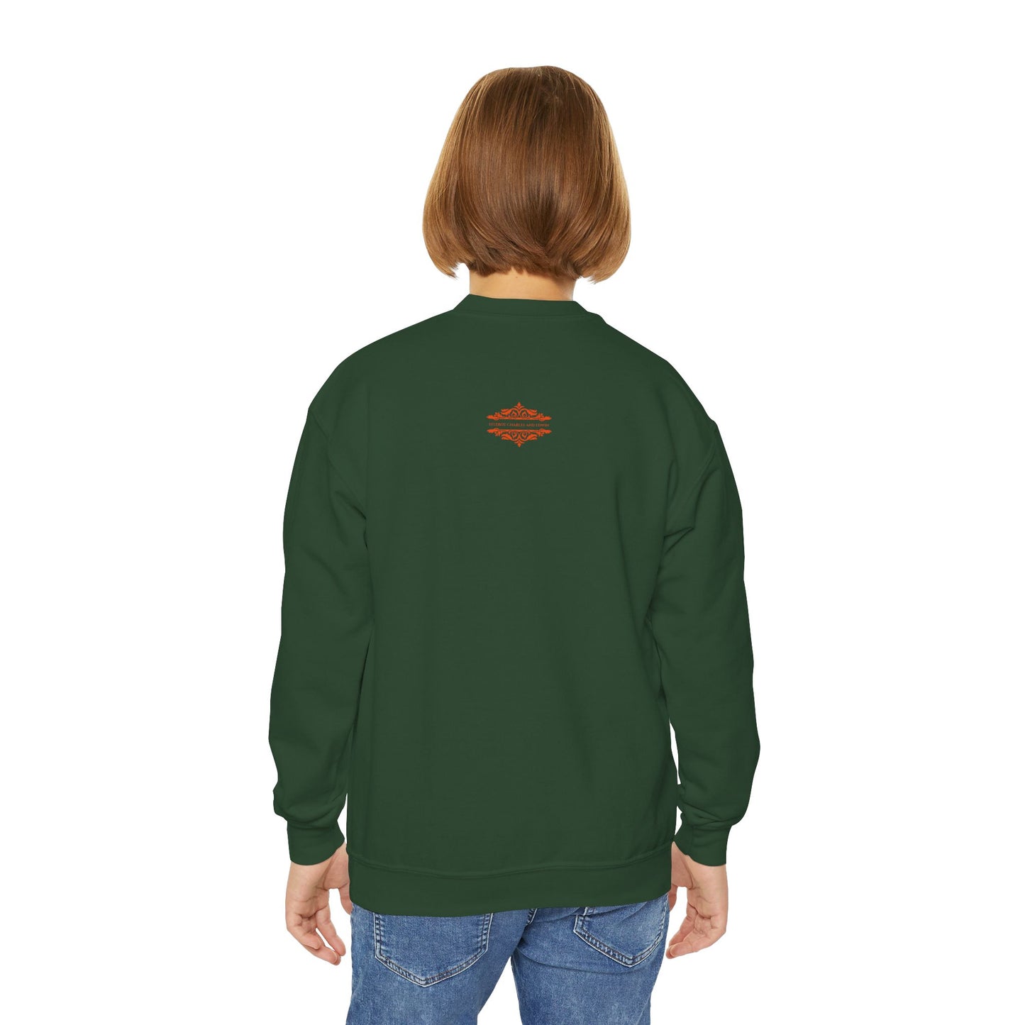 YOUTH SWEATSHIRT WITH FUN YELLOW HEARTS