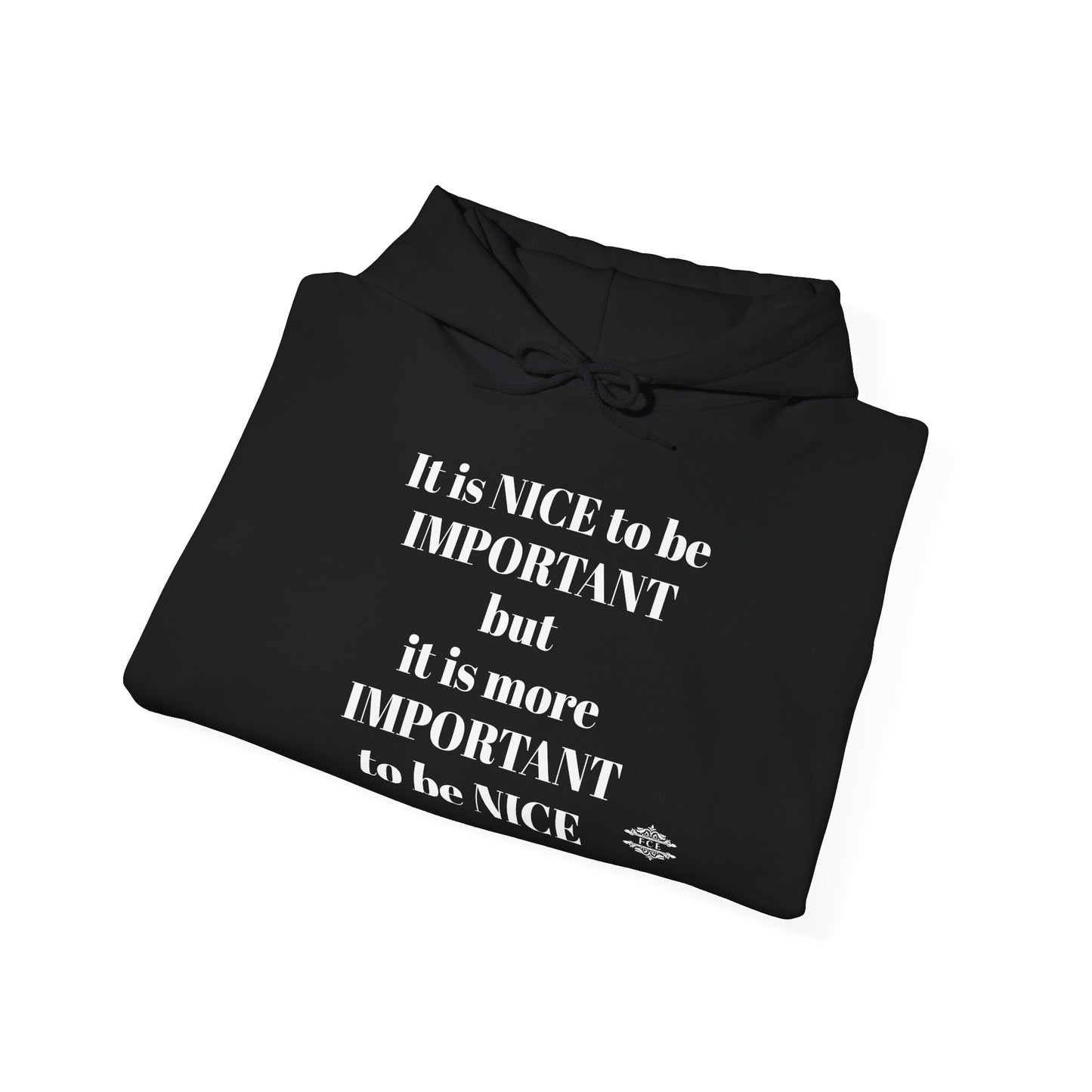 BE NICE HOODED SWEATSHIRT
