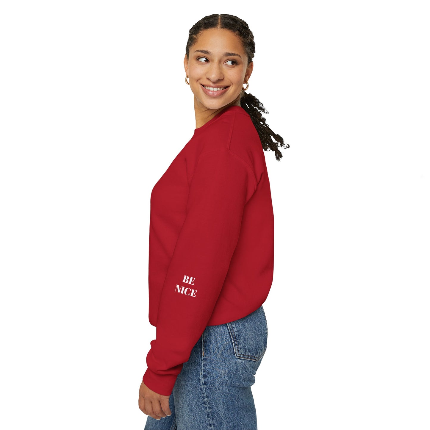 BE NICE CREWNECK SWEATSHIRT DARK COLORS