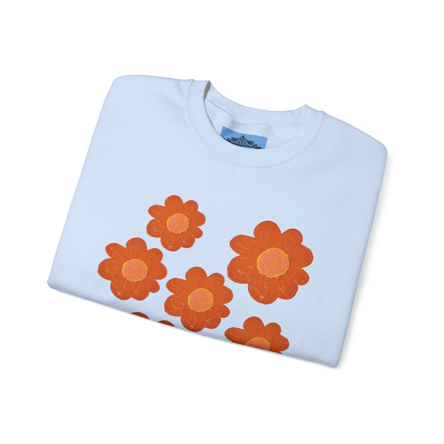 ORANGE FLOWERS SWEATSHIRT