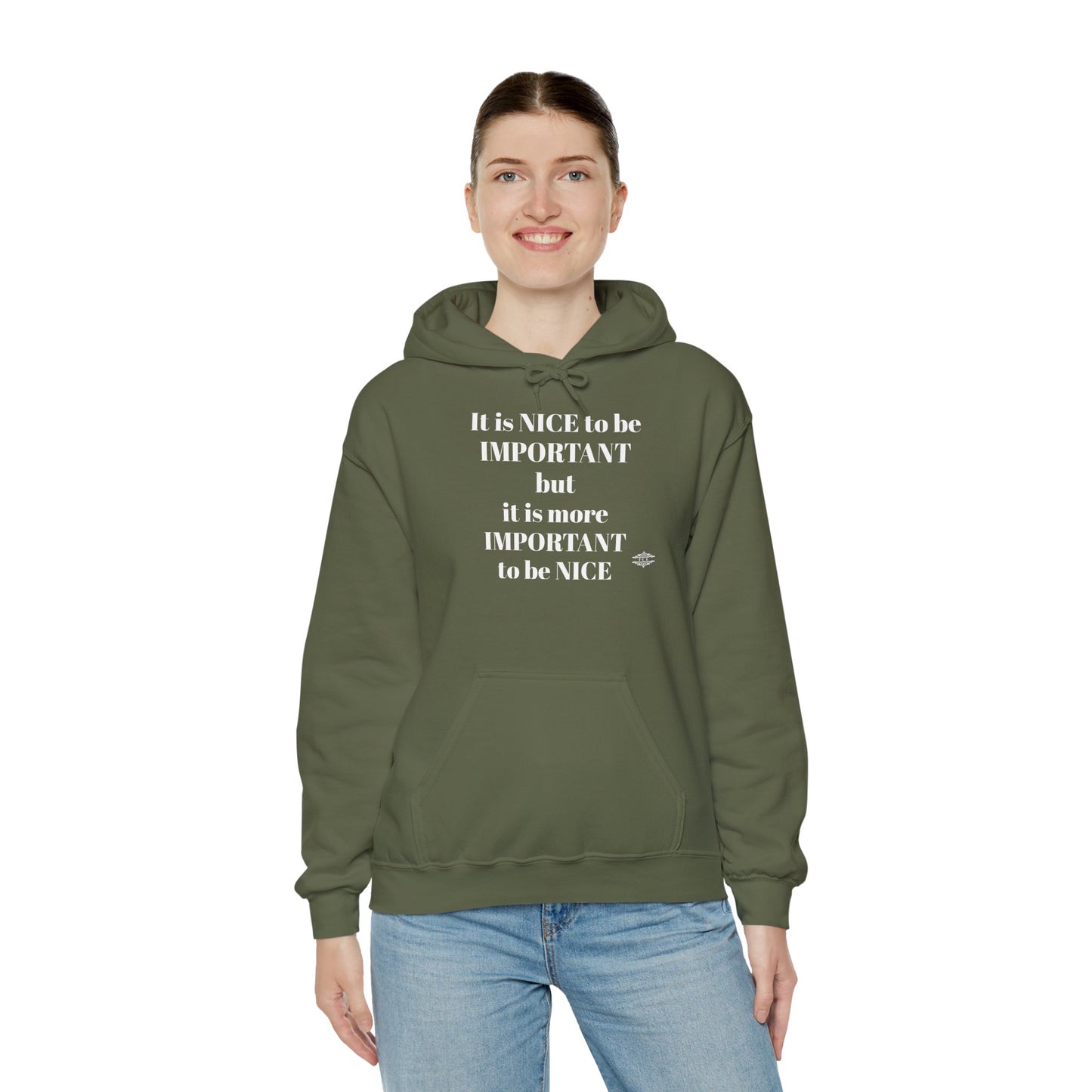 BE NICE HOODED SWEATSHIRT