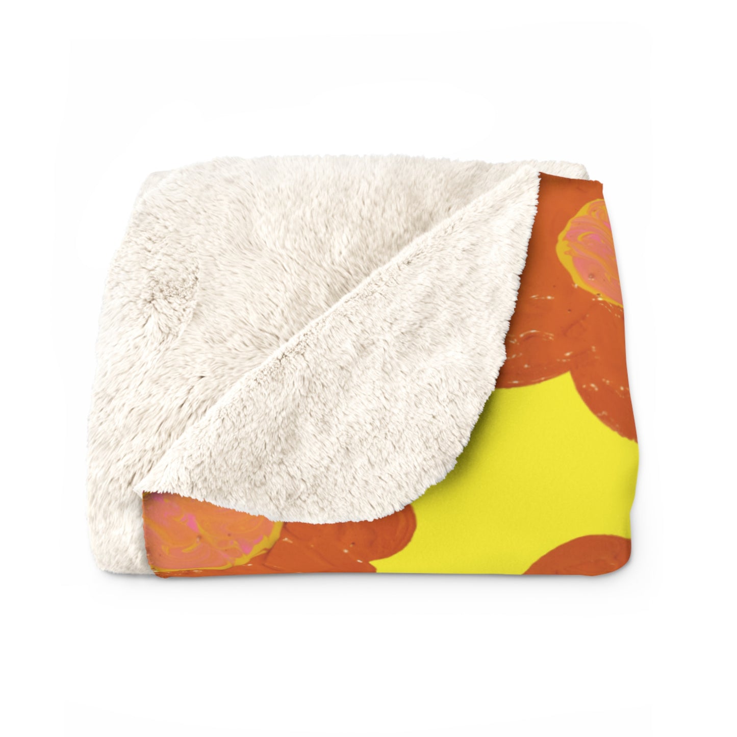 SUNNY YELLOW SHERPA FLEECE BLANKET