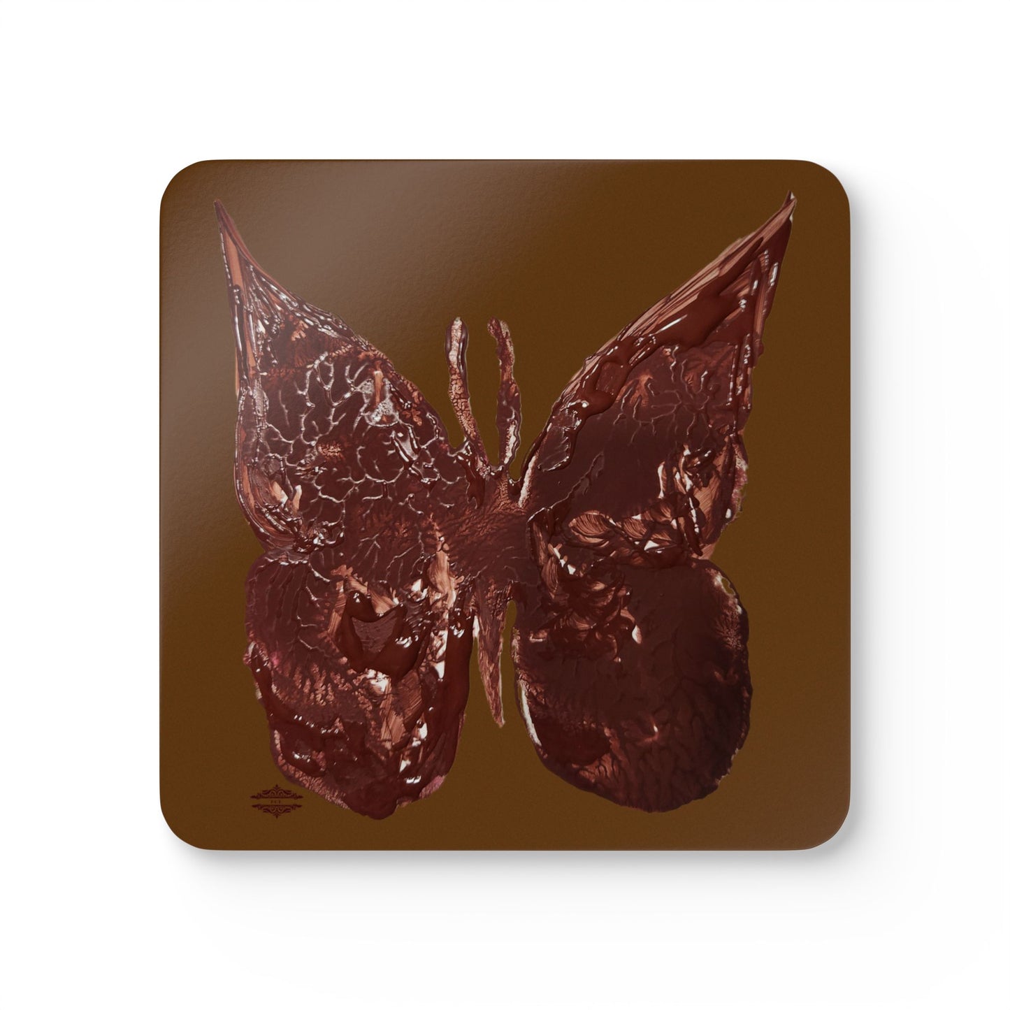 CHOCOLATE BROWN CORKWOOD COASTER SET