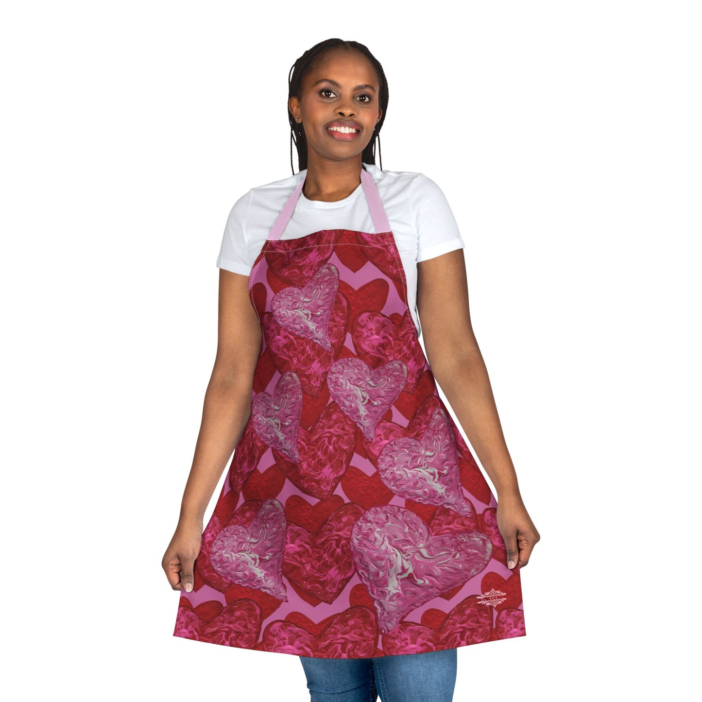 SWIRLY HEARTS APRON