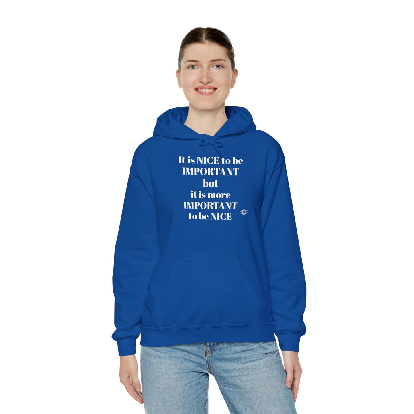 BE NICE HOODED SWEATSHIRT