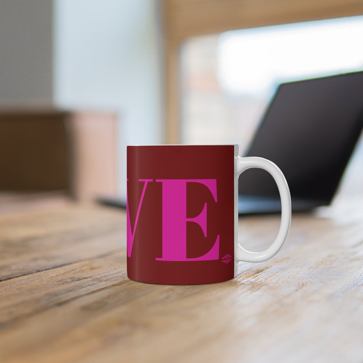 BRIGHT PINK LOVE MUG