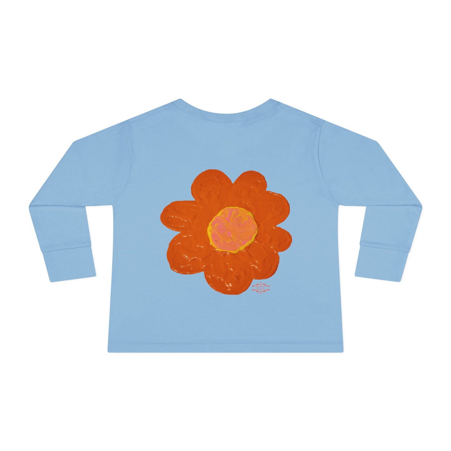 BIG ORANGE FLOWER TODDLER LONG SLEEVE TEE