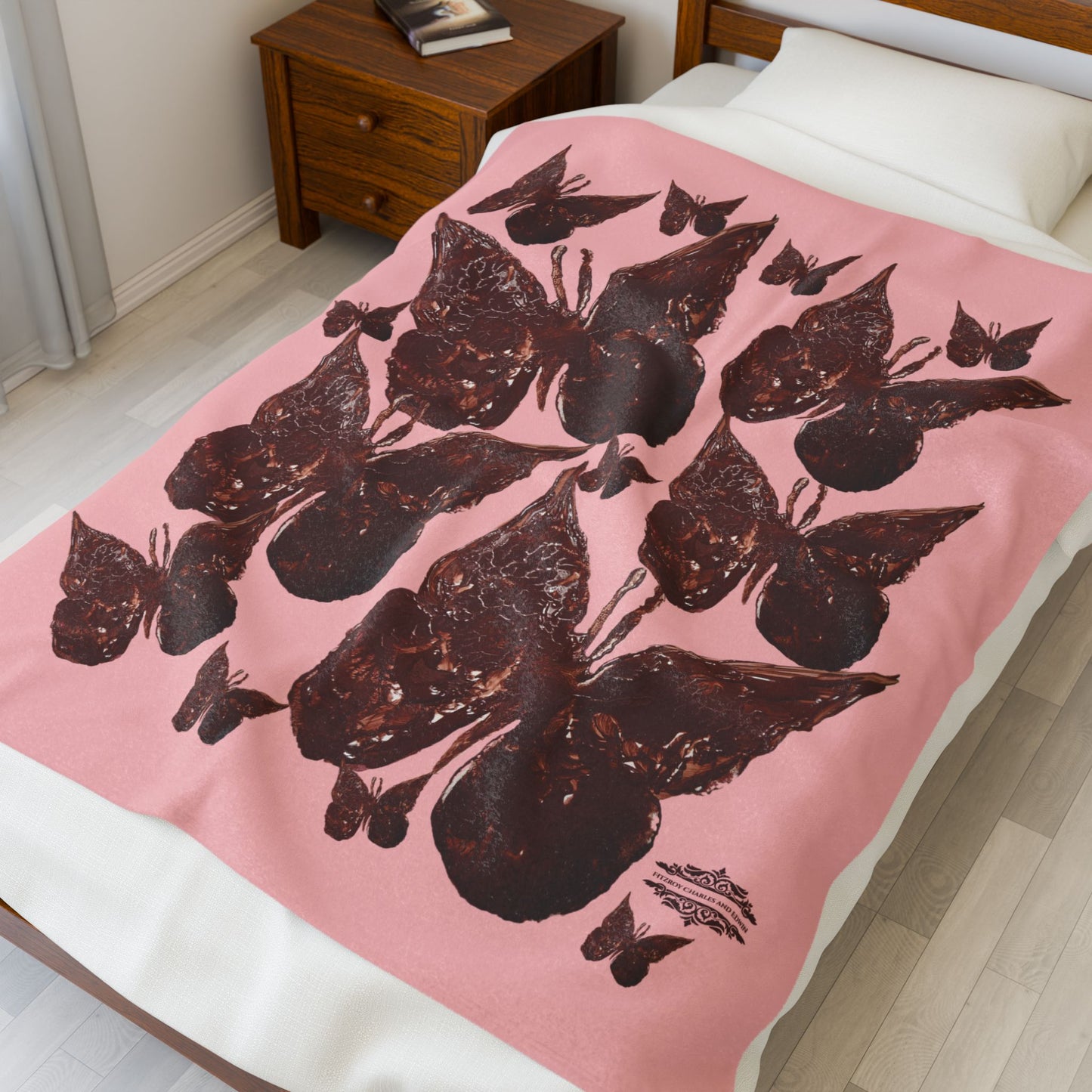 ROSE PINK VELVETEEN PLUSH BLANKET
