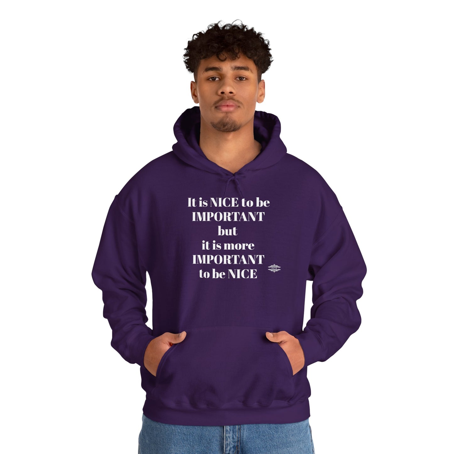 BE NICE HOODED SWEATSHIRT